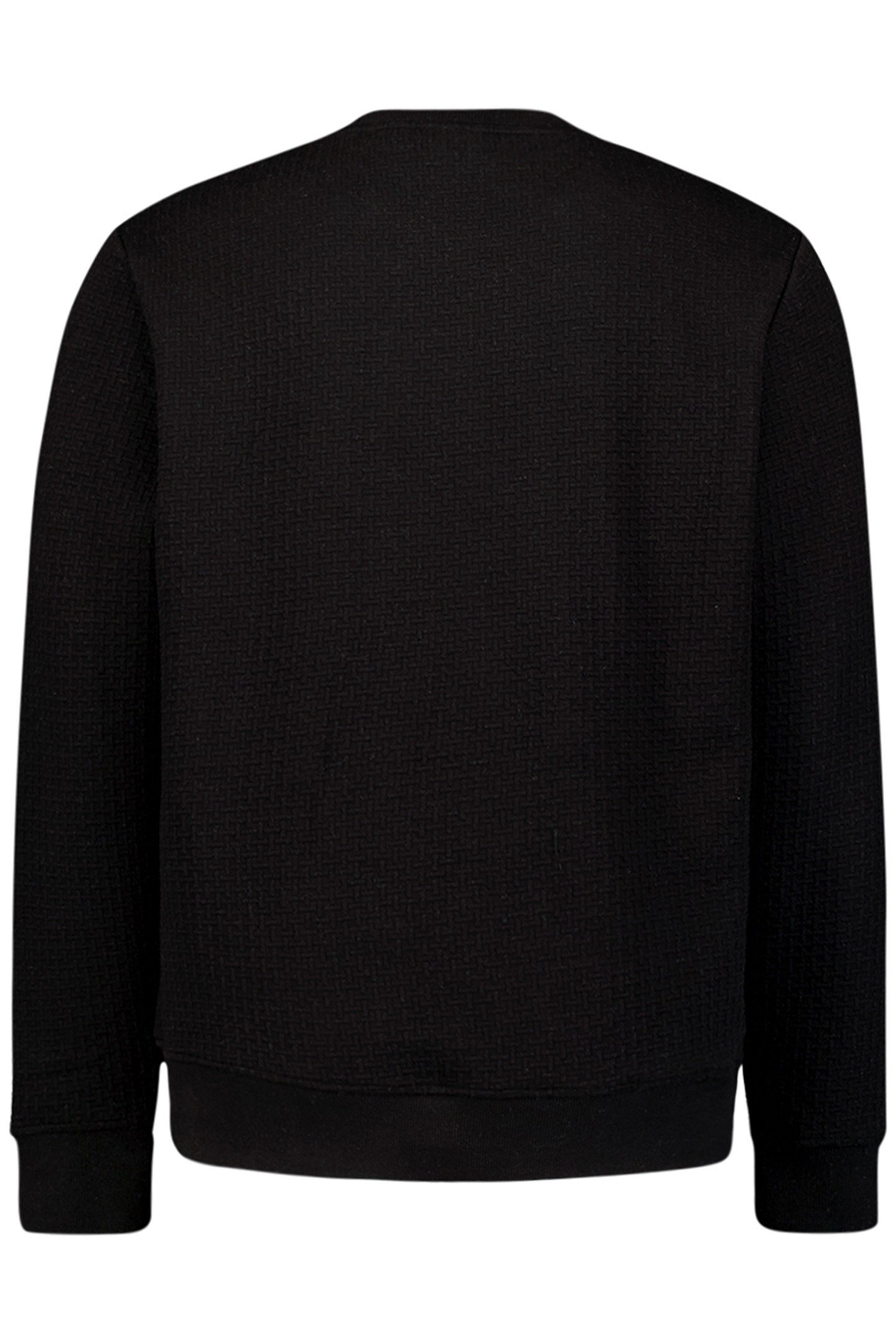 SWEATER CREWNECK DOUBLE LAYER JACQUARD STRETCH BLACK 3