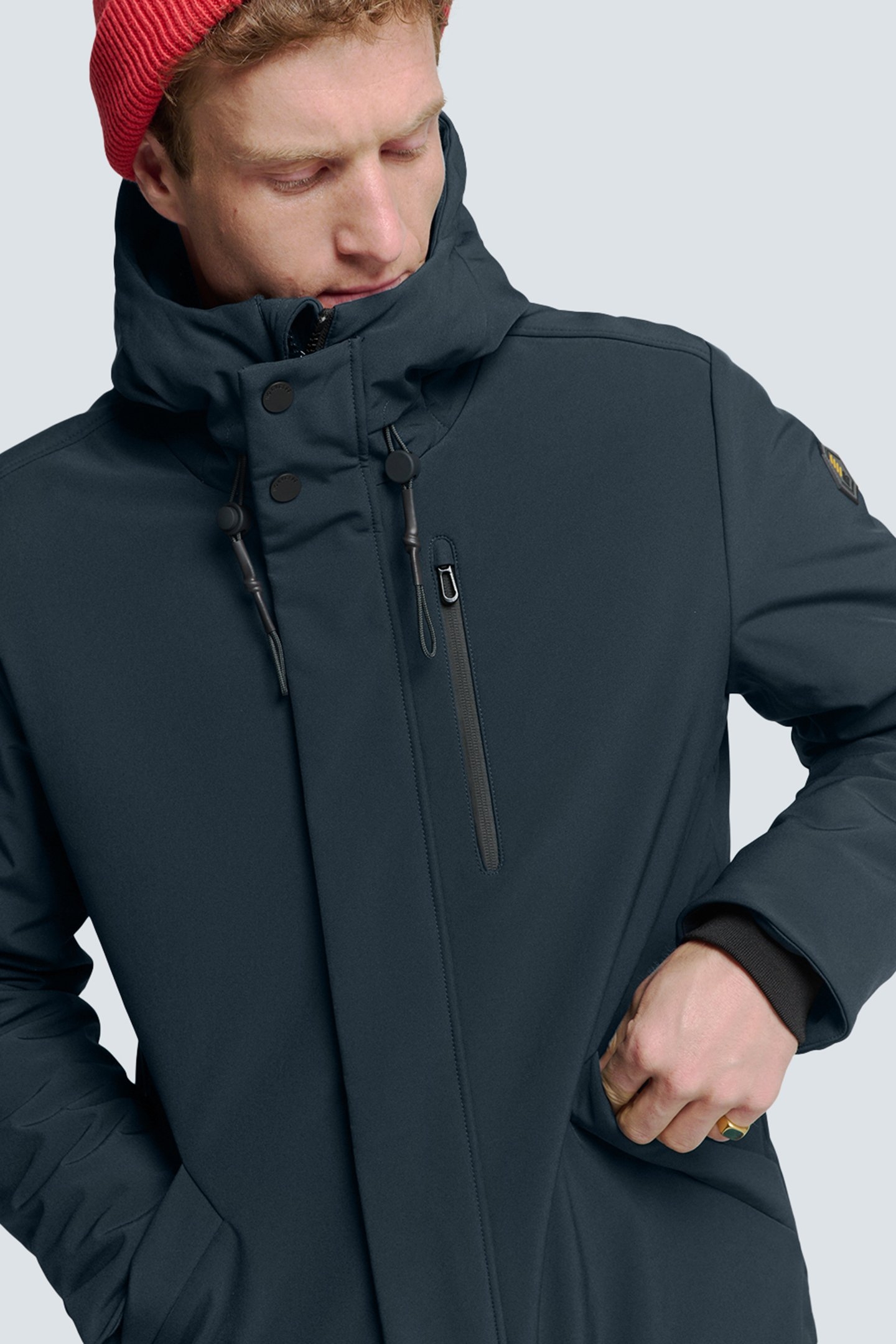 JACKET MEDIUM LONG FIT HOODED SOFTSHELL STRETCH NIGHT 6