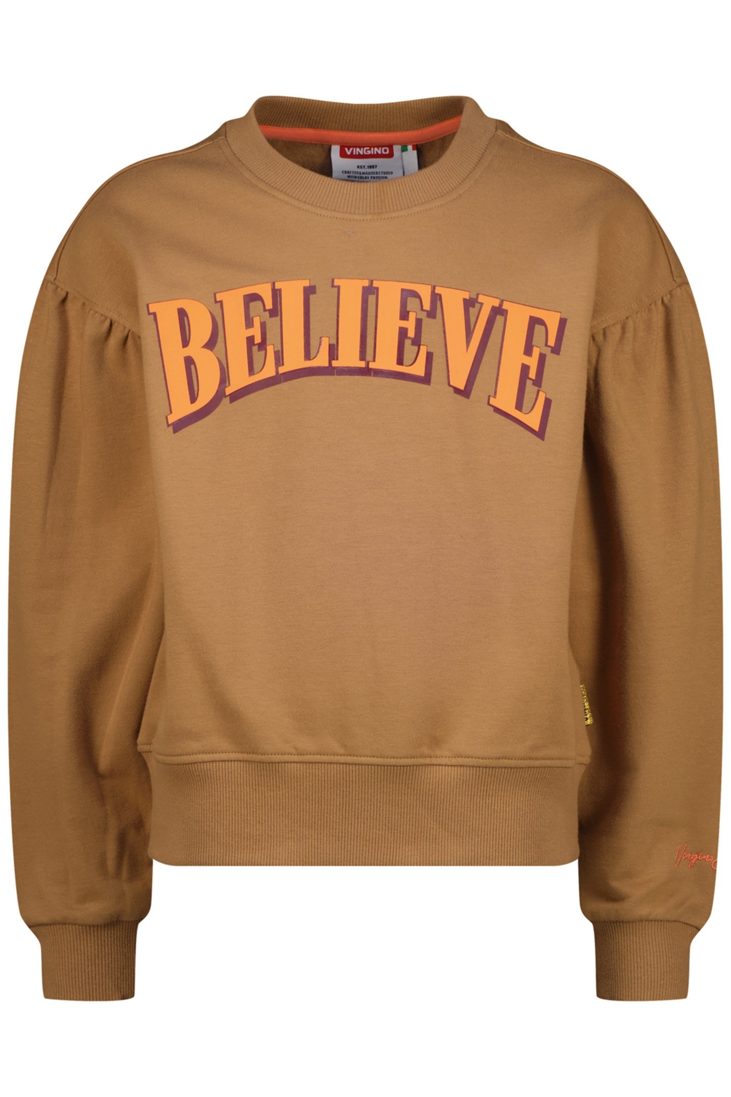 GIRLS NORAN SWEATER RUSTIC BROWN 1