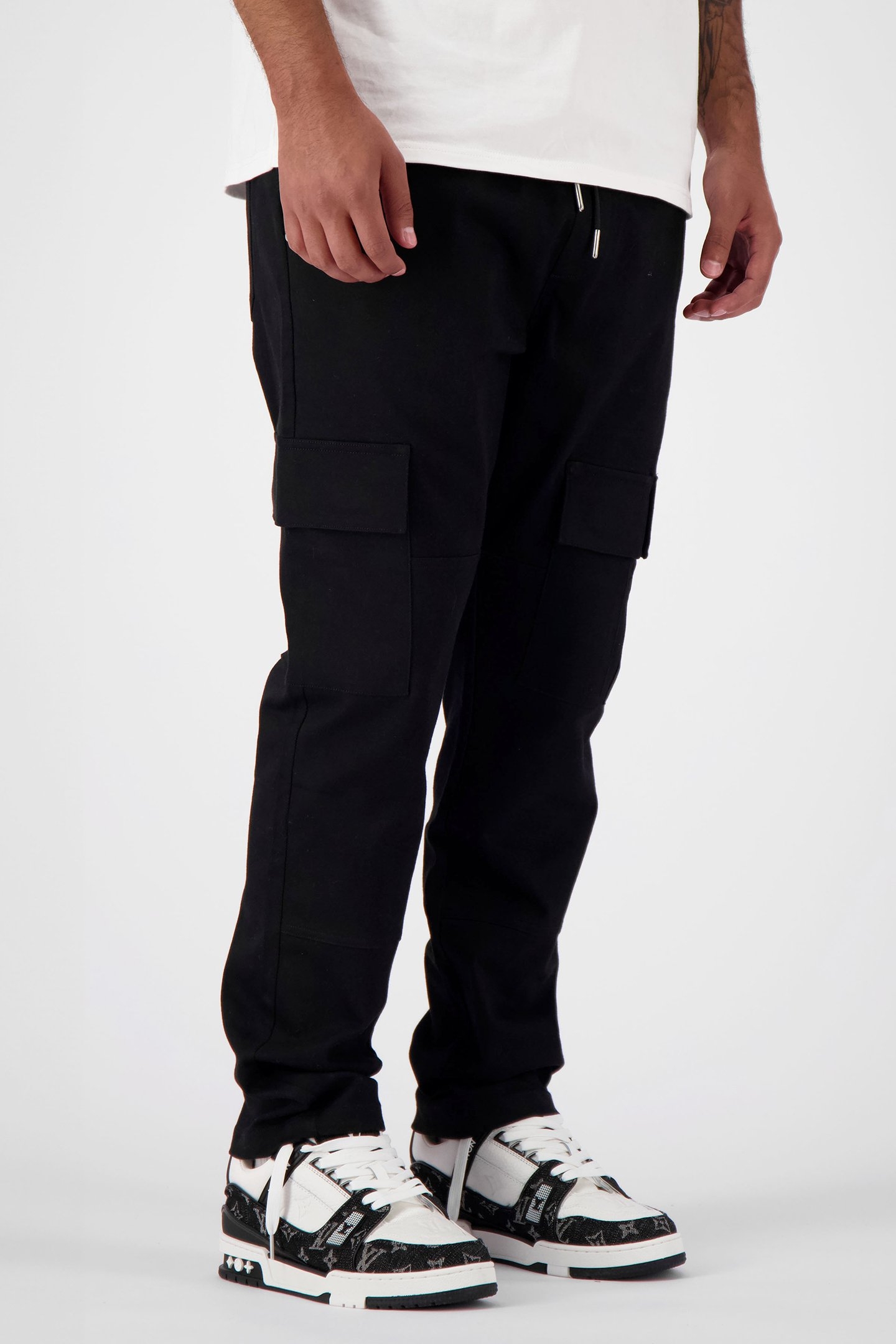 MONOGRAM CARGO PANTS BLACK 1