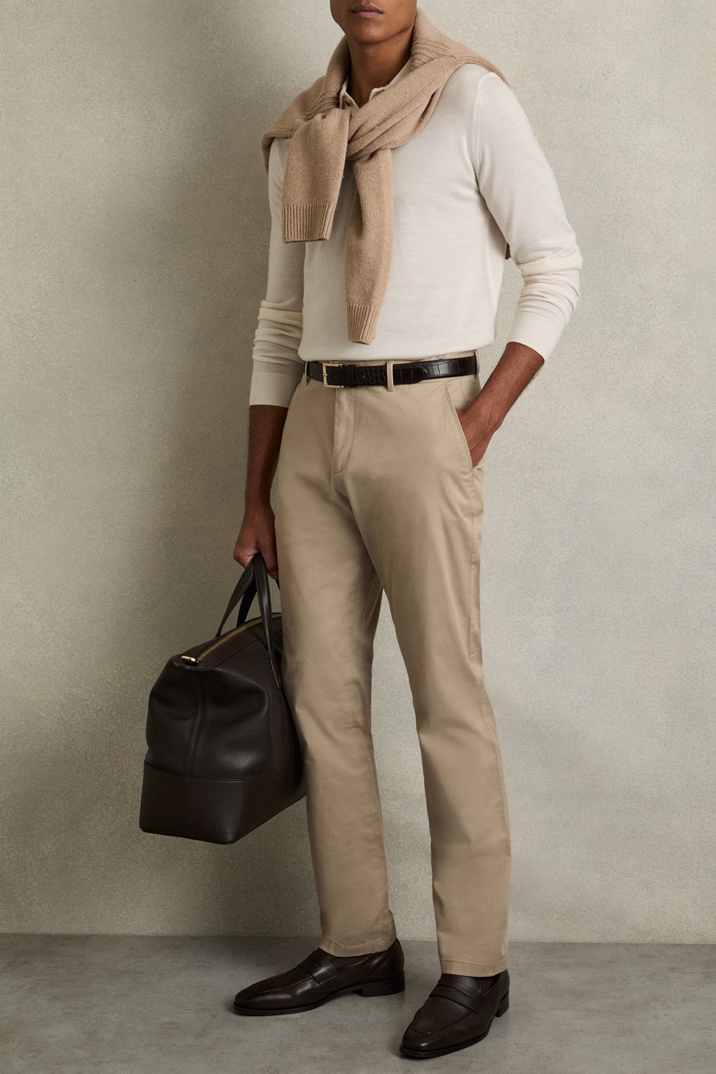 PITCH-WASHED SLIM FIT CHI STONE 3