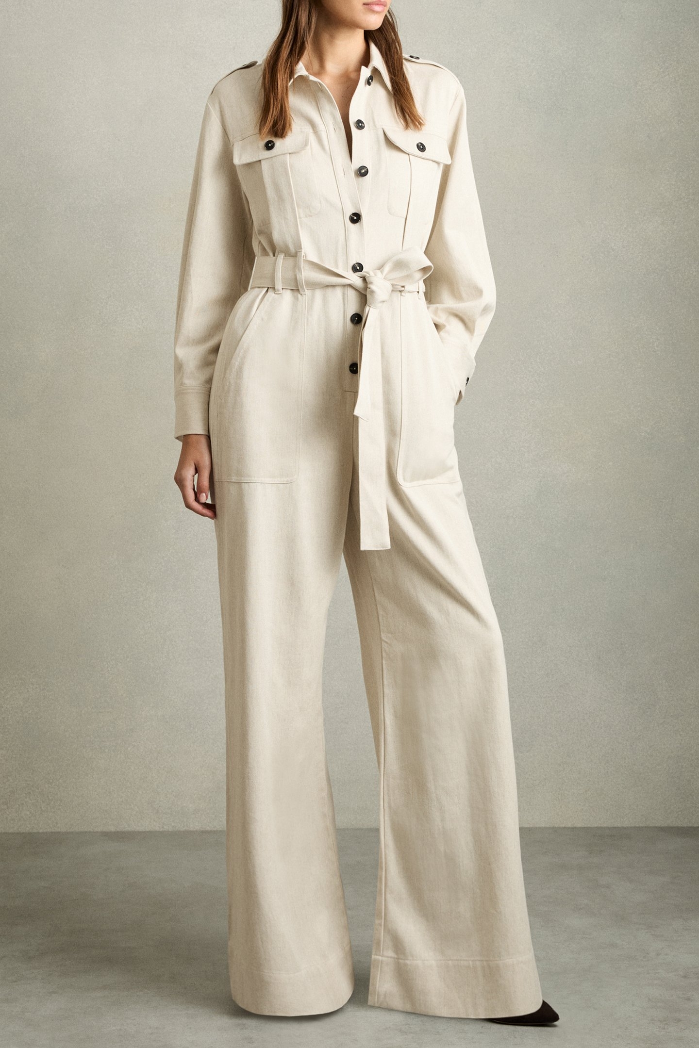 TENCIL UTILITY JUMPSUIT CREAM 1