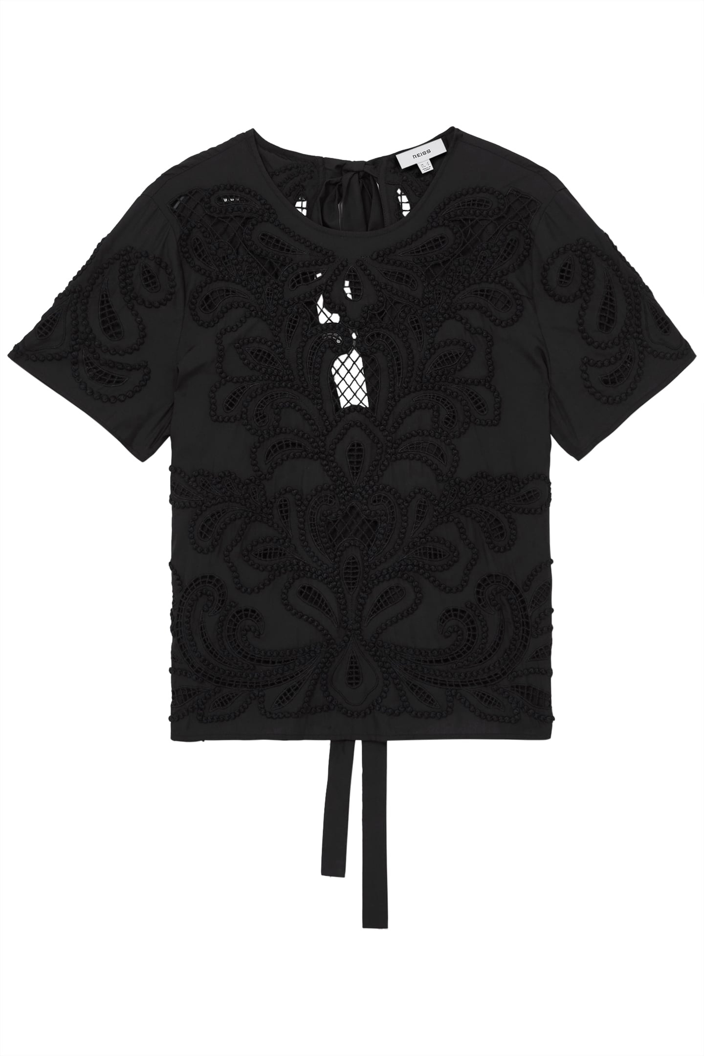 FLORAL CUT OUT TOP BLACK 4