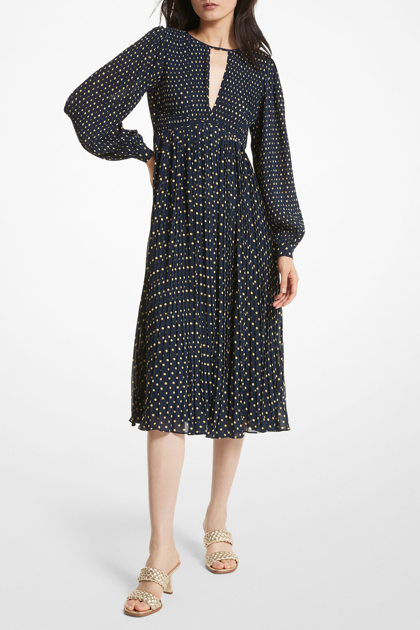 ASTOR PRNT MIDI DRESS MIDNIGHTBLUE 1