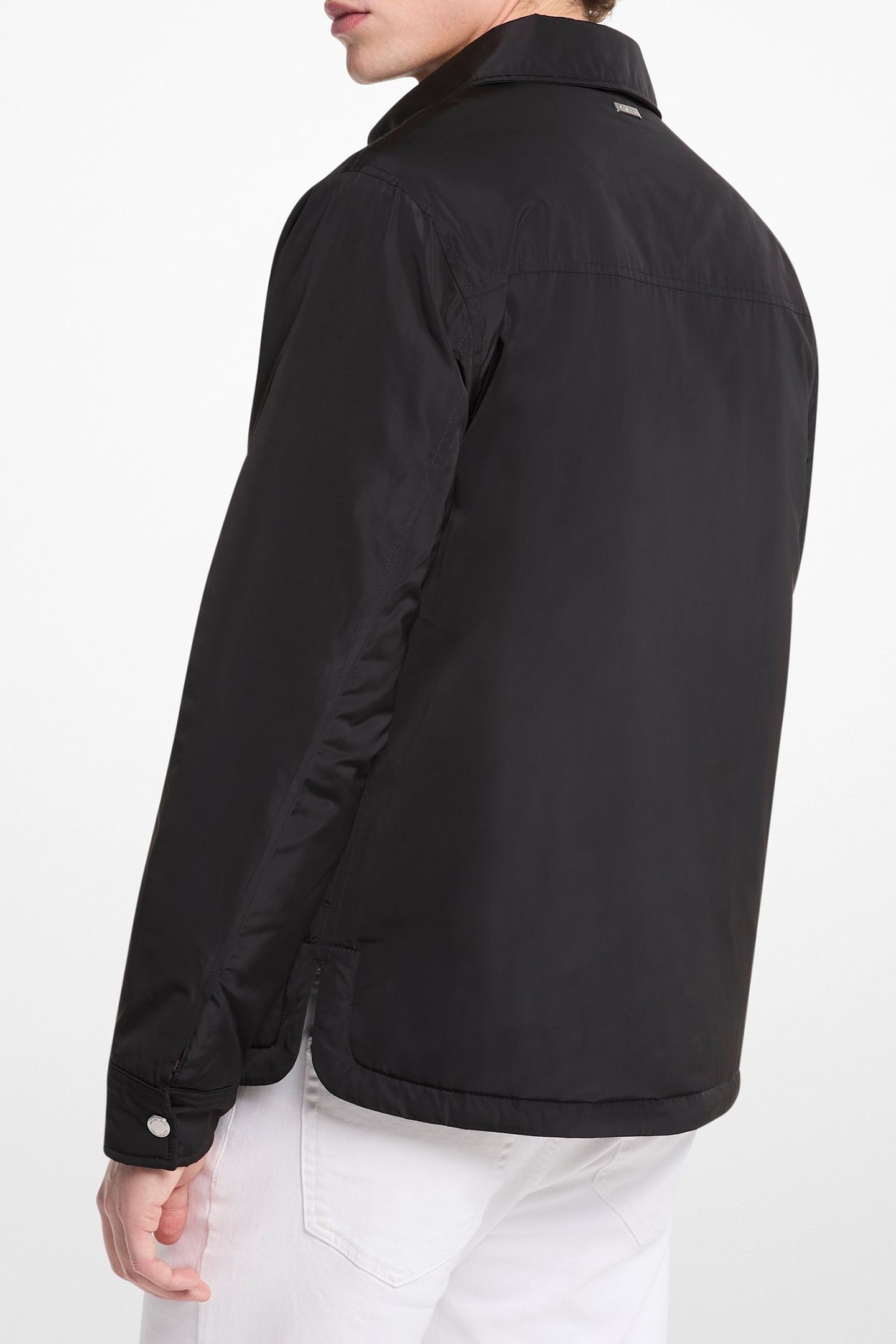 NYLON PADDED SHIRT JACKET BLACK 2