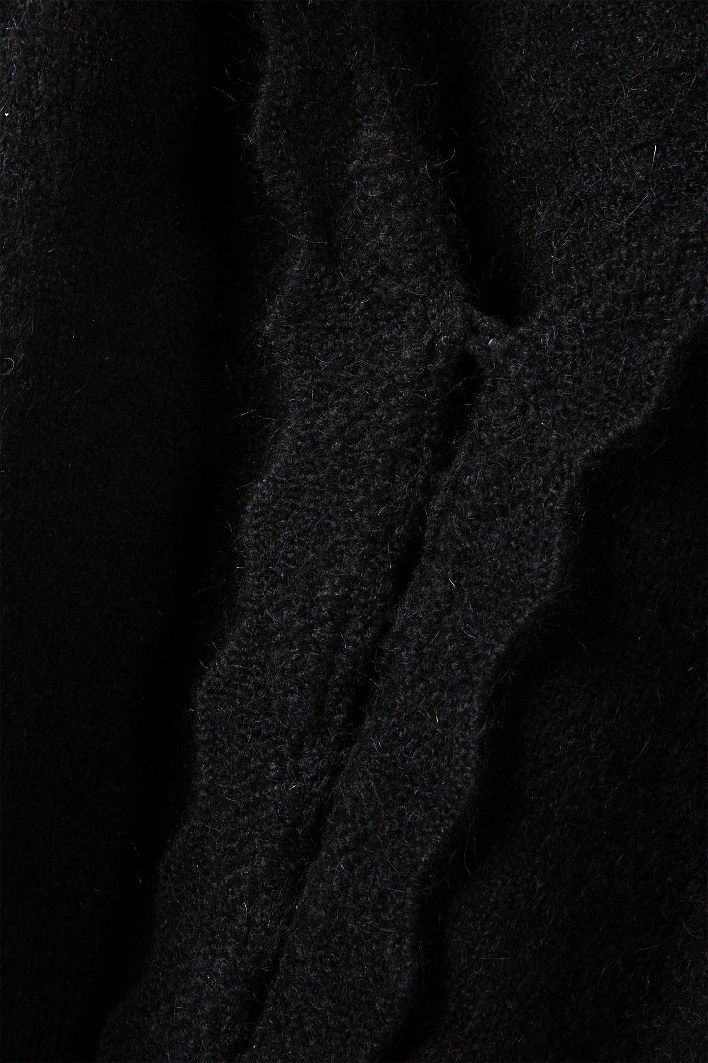 TAIGA - BLACK REVERSIBLE KNIT CARDIGAN, FRONT/BACK 6