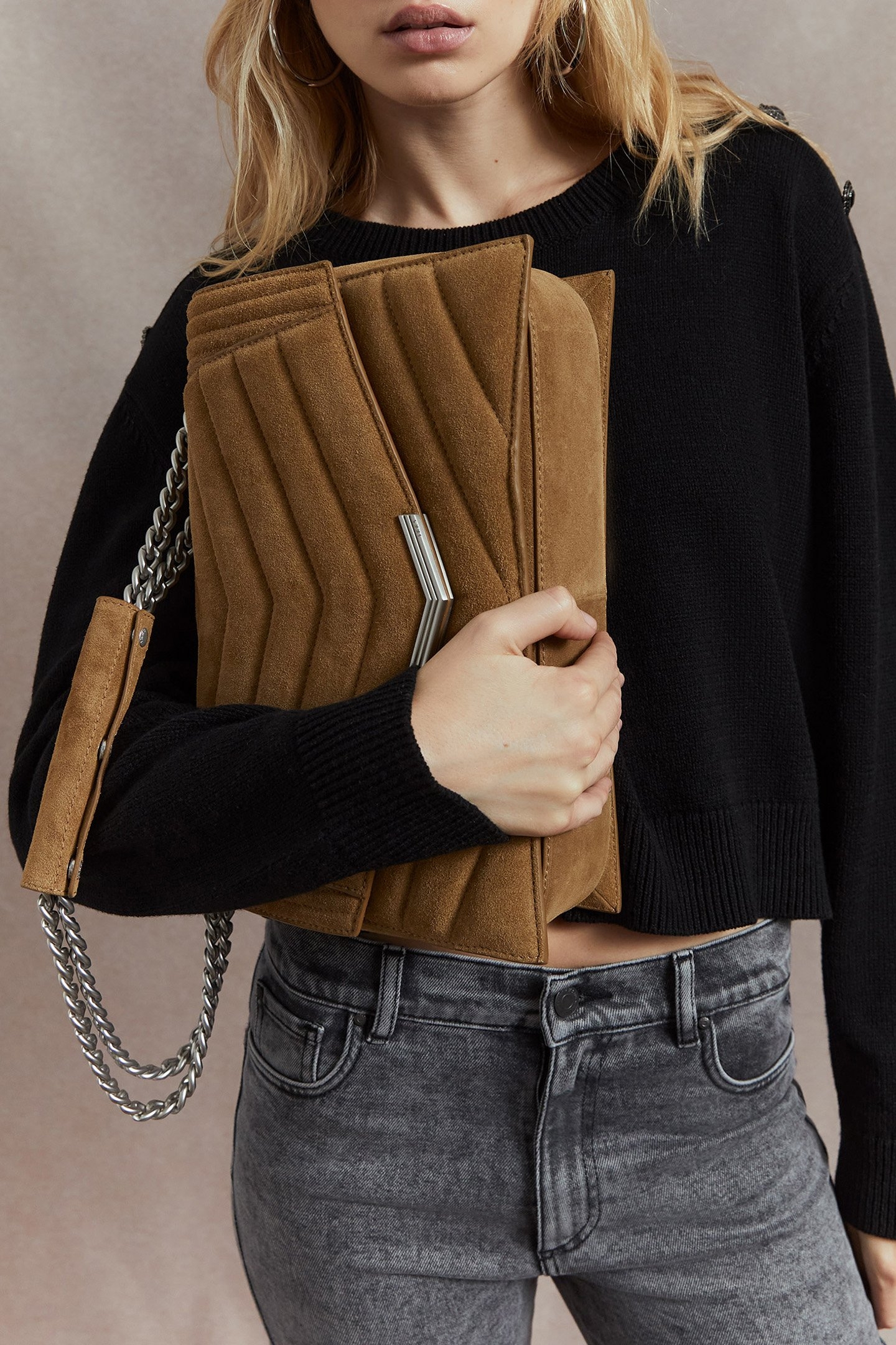 THE 1. BAG SEASONALS SAND QUILTED LEATHER L BAG SAND 2