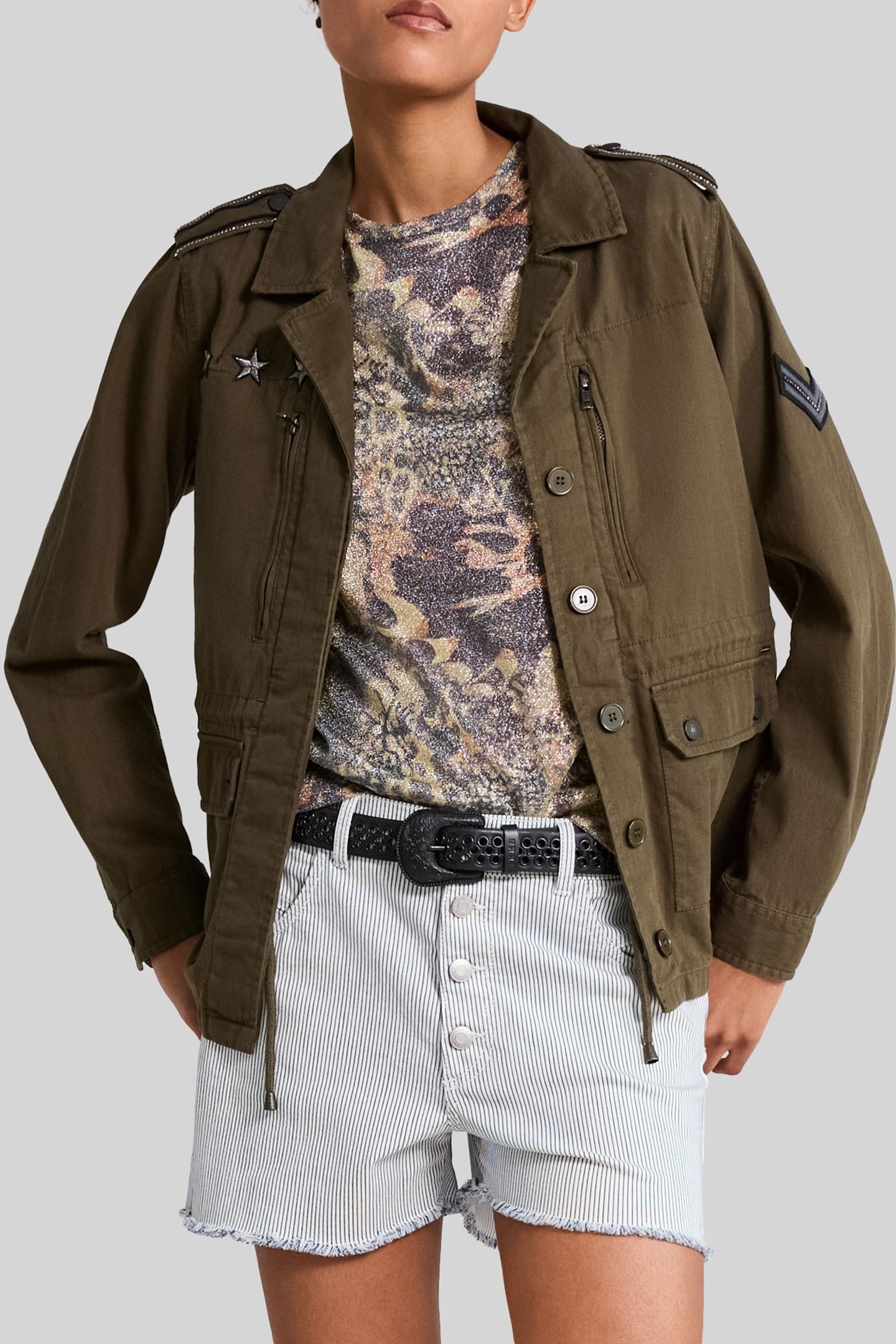 WAKAME SAFARI JACKET WITH STAR BADGES WAKAME 5