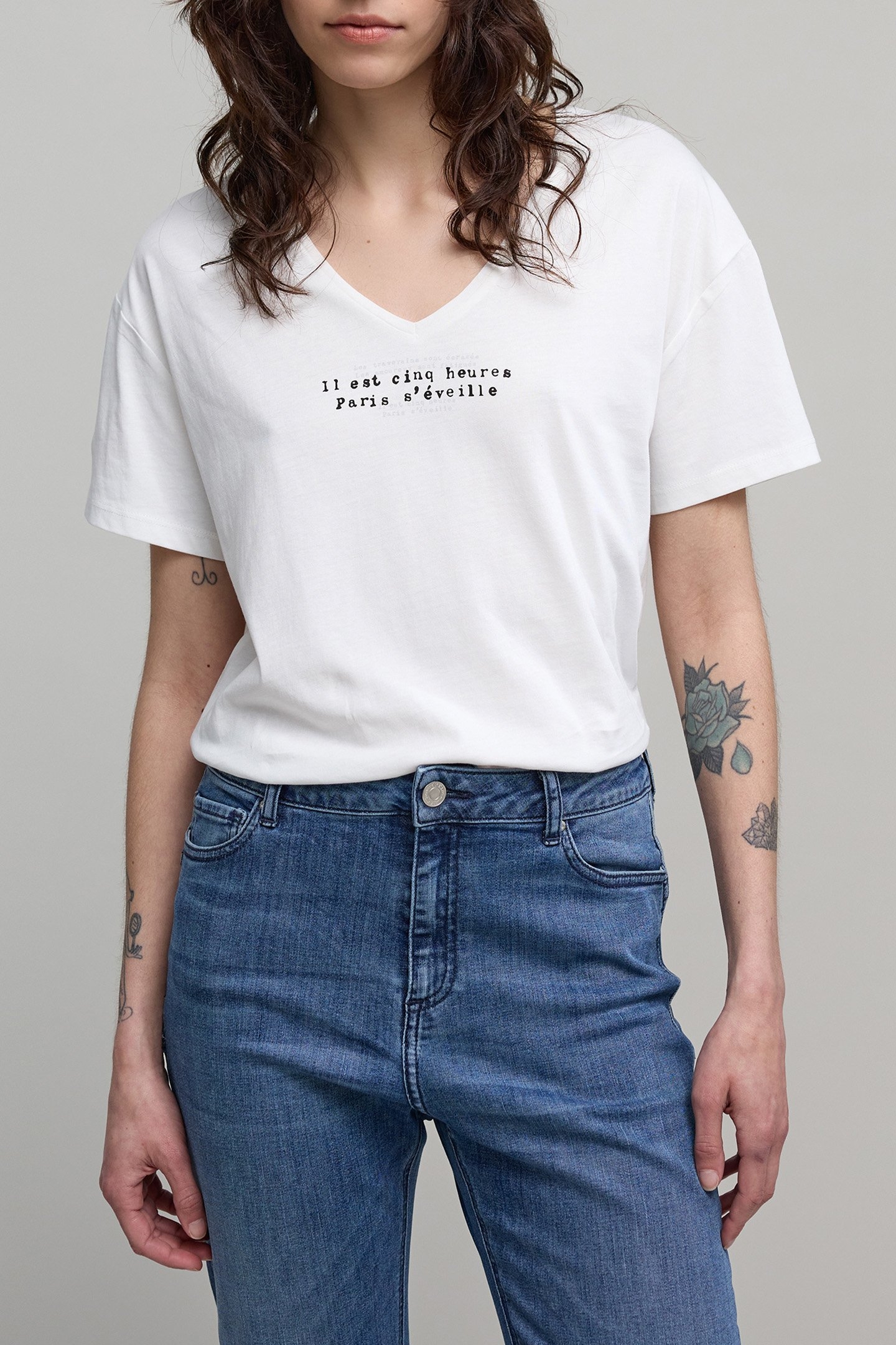 WHITE ORGANIC COTTON TEE-SHIRT OFF-WHITE 1