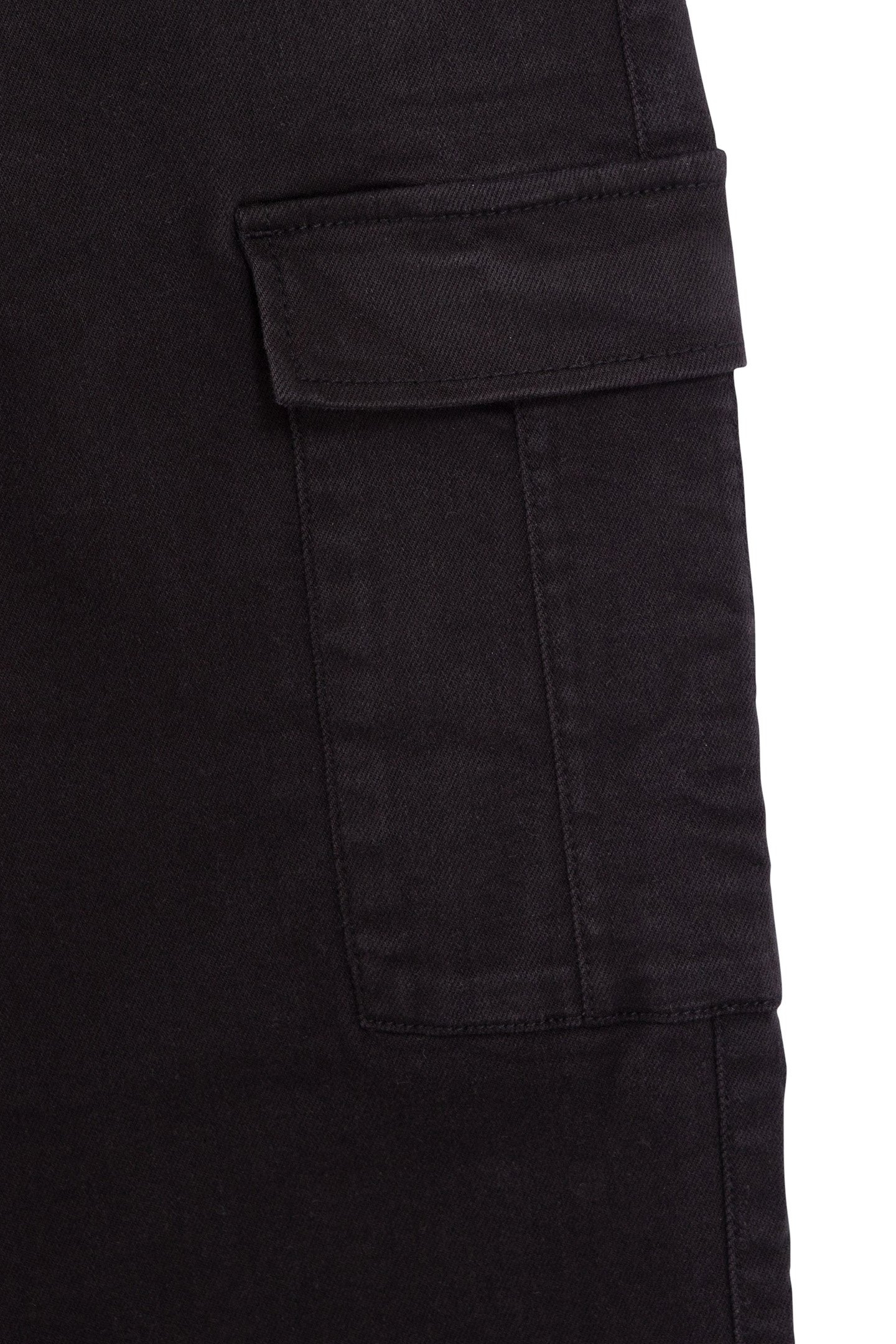 GIRLS’ BLACK DENIM CARGO TROUSERS 5