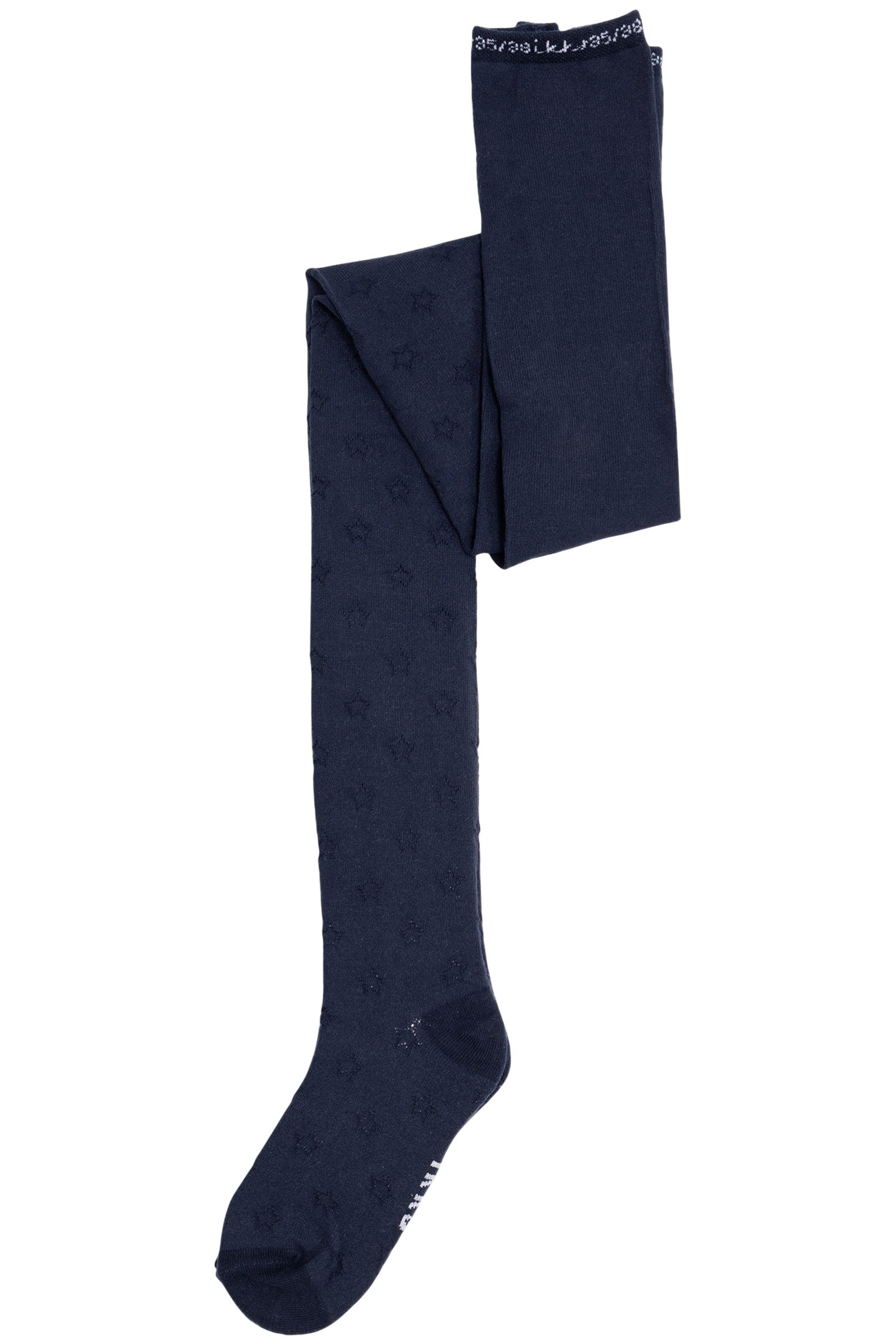 GIRL'S NAVY JACQUARD KNIT TIGHTS 1