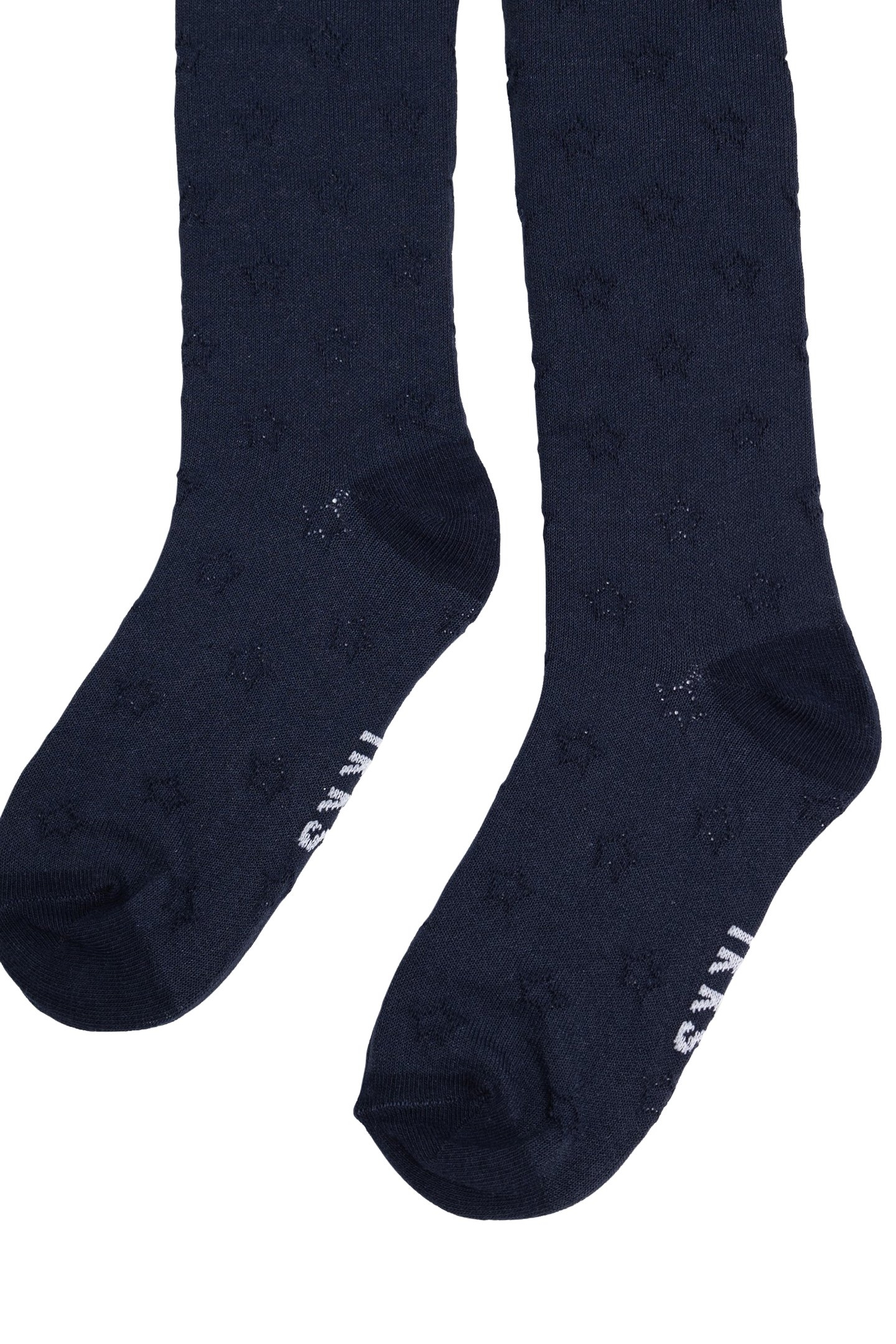 GIRL'S NAVY JACQUARD KNIT TIGHTS 2