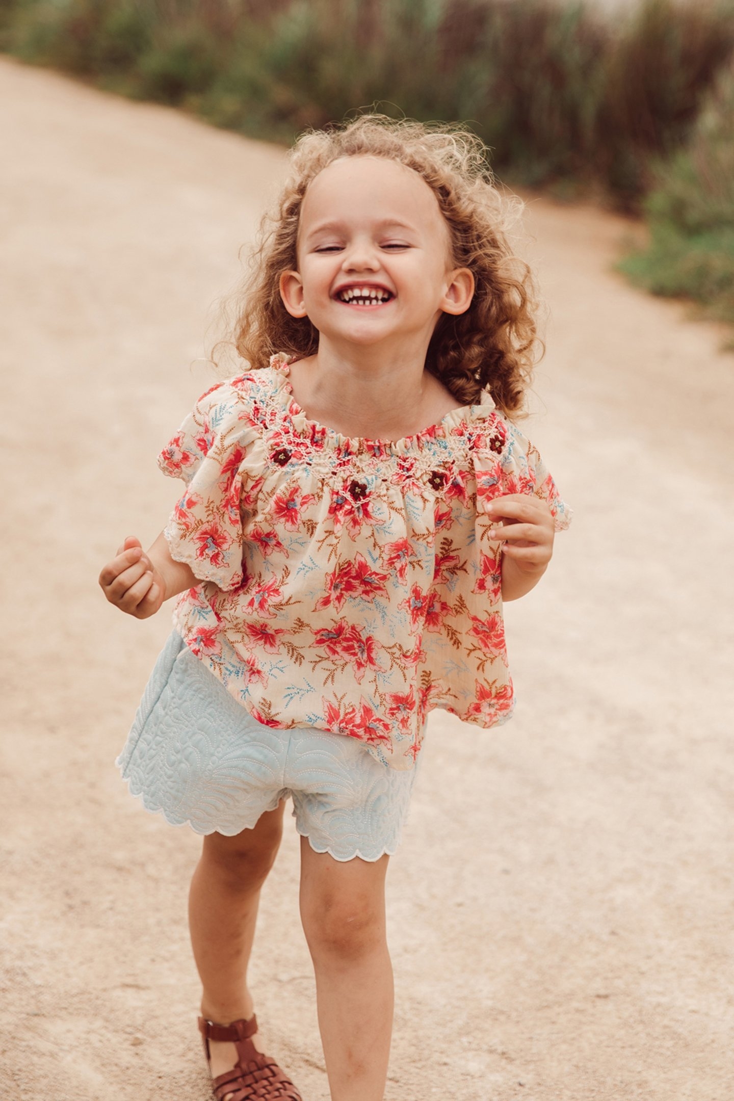 BLOUSE FLORE RASPBERRY FLOWERS 4