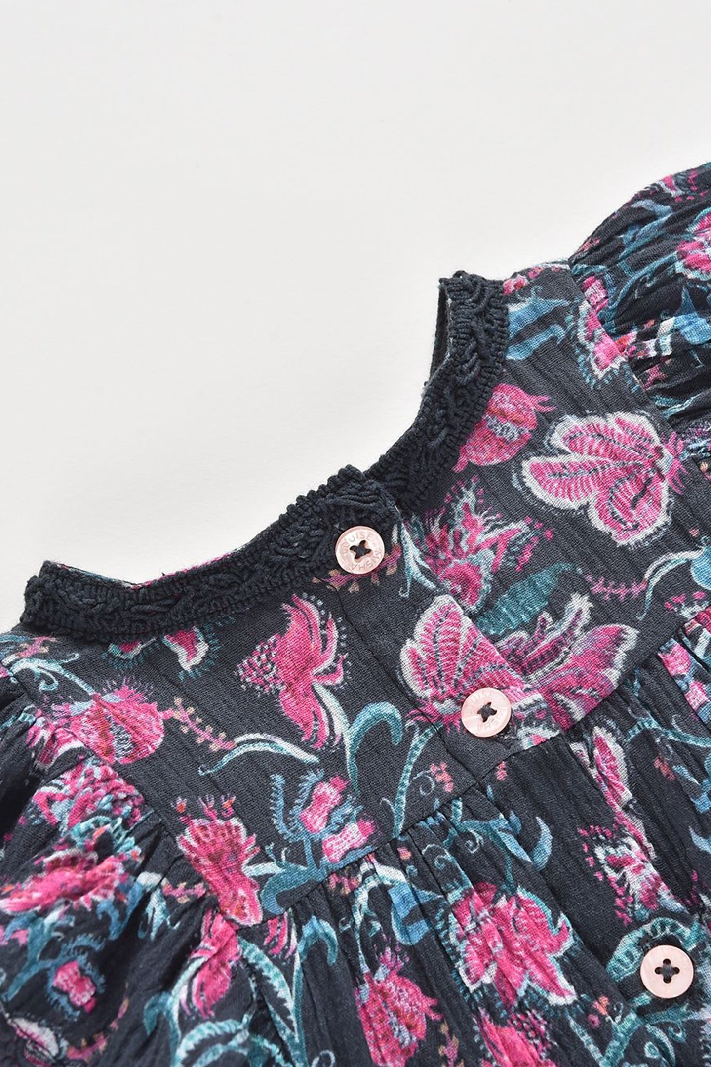 BLOUSE CELIA CHARCOAL WILDFLOWERS 4