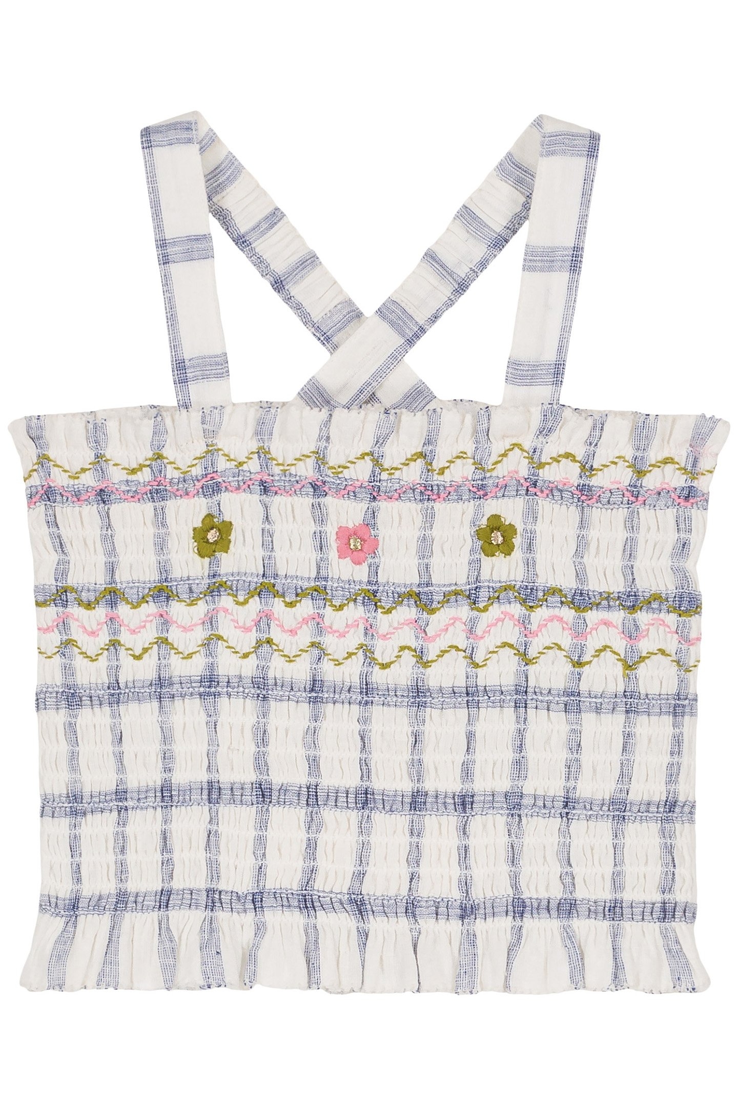 CAMISOLE MALIKA BLUE RIVER CHECKS 2