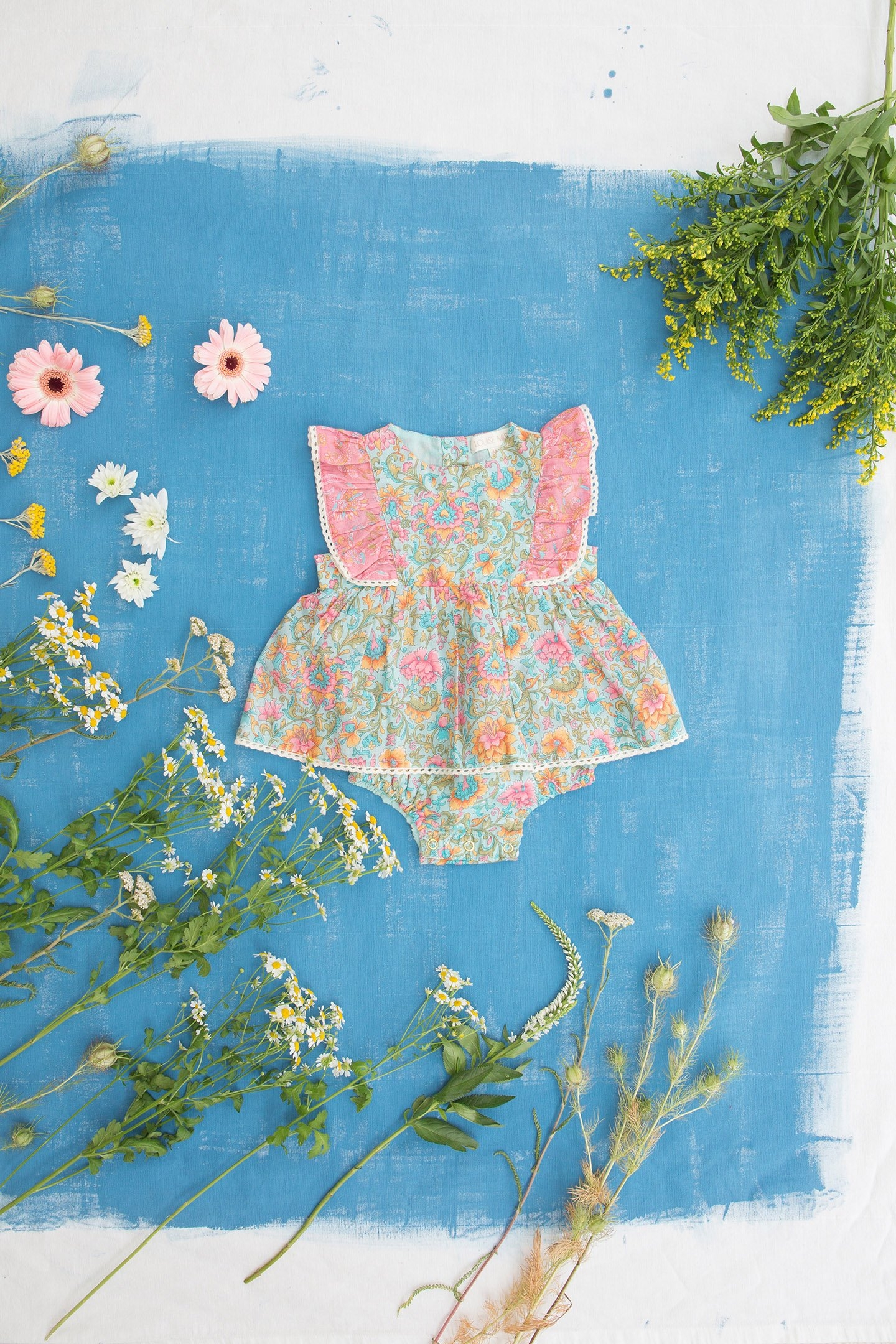 ROMPERS LENA WATER R FLOWER-PINK 4