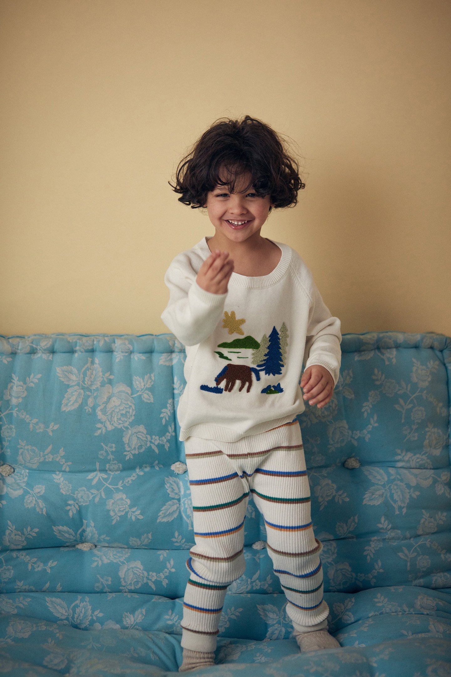 LEGGINGS LENI CREAM STRIPES 4