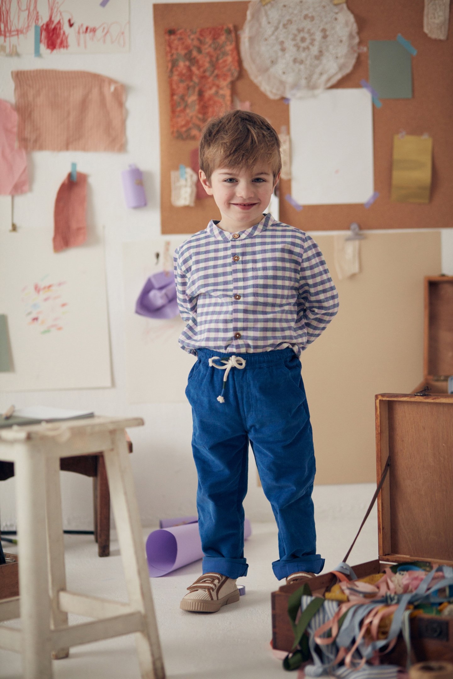 SHIRT AMOD BLUE & PURPLE CHECKS 1