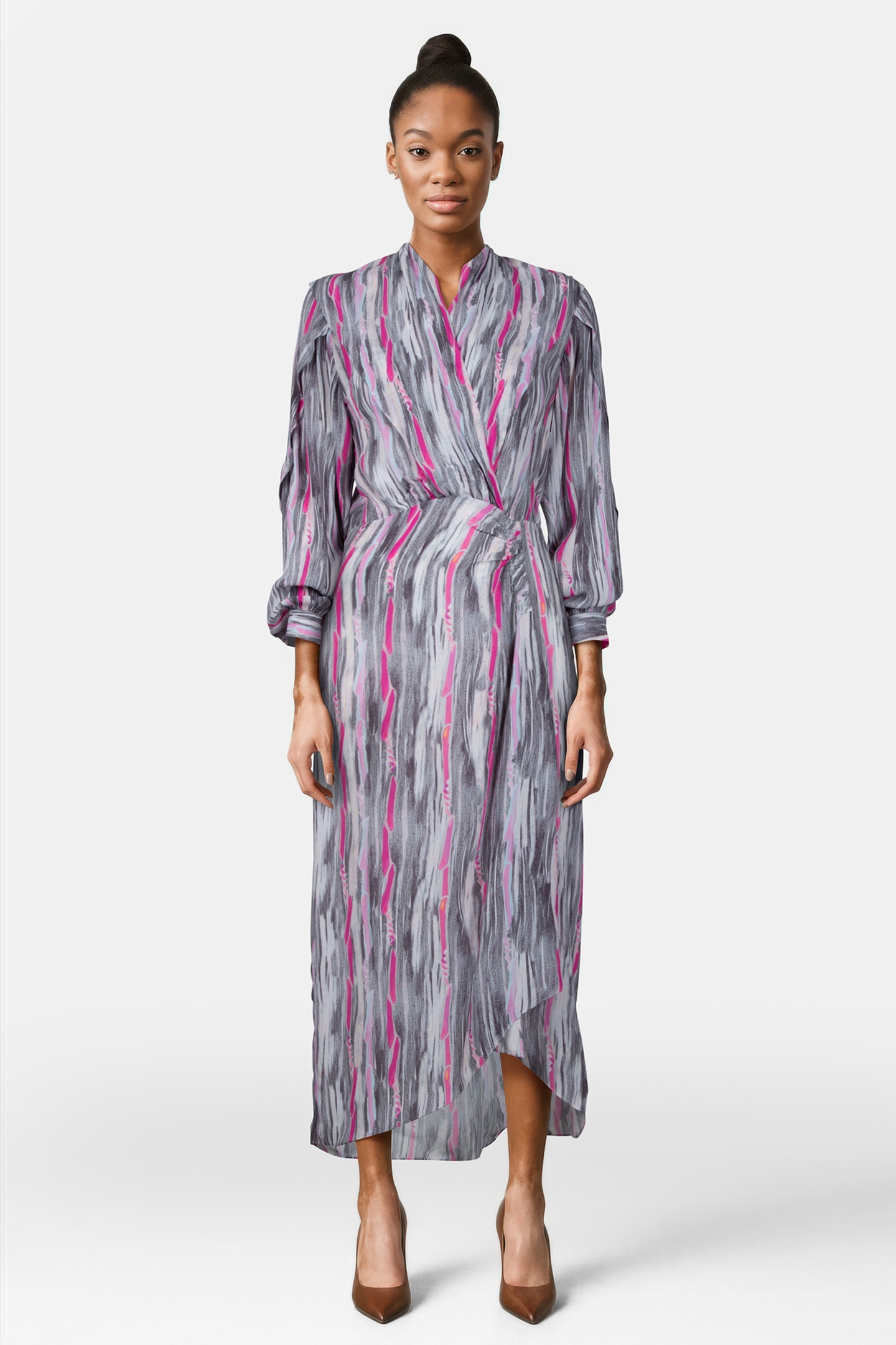 INIAM DRESS GREY/PINK 1