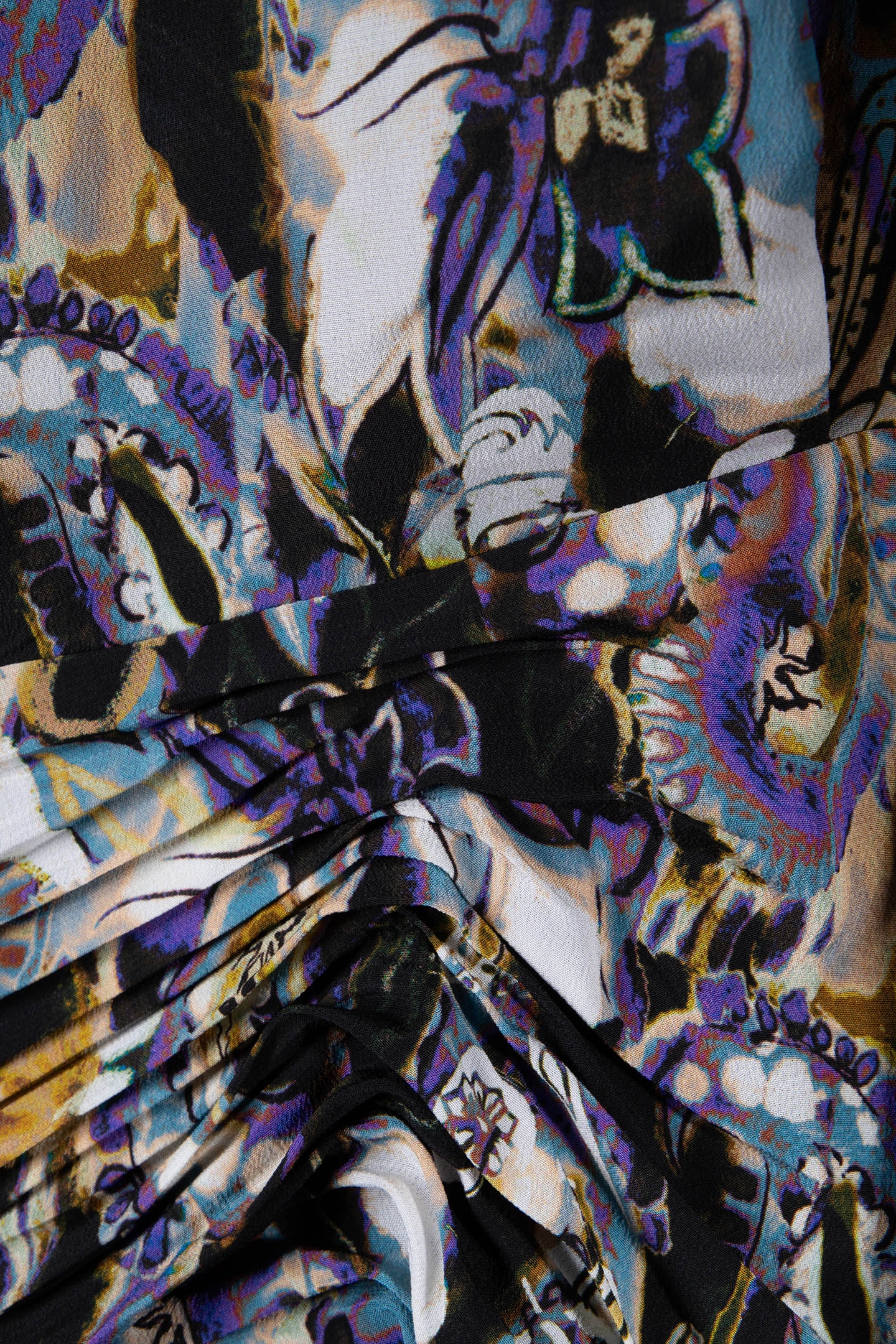 MERERASPE DRESS BLACK/PURPLE 5