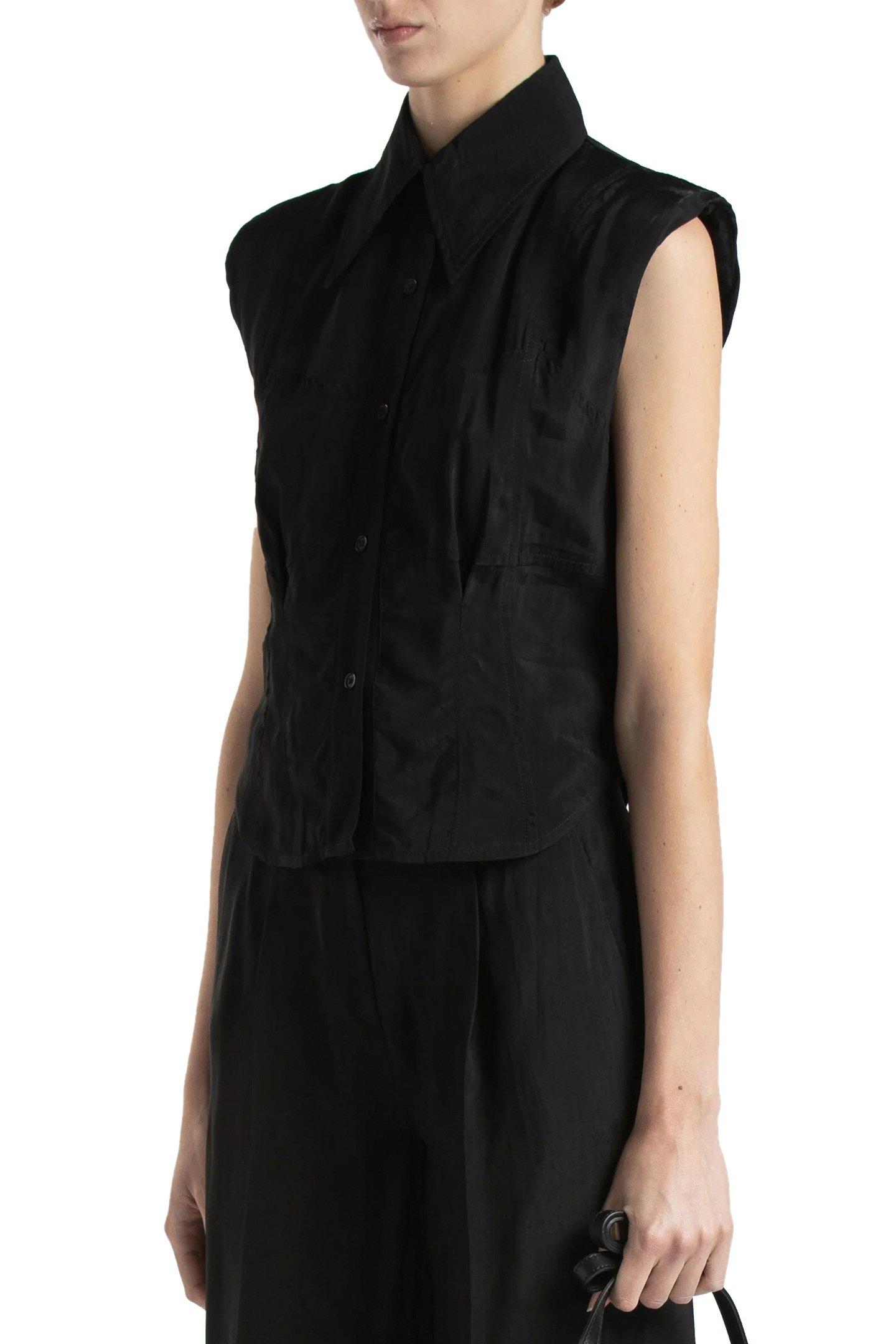 BUSTIER SHIRT BLACK 2