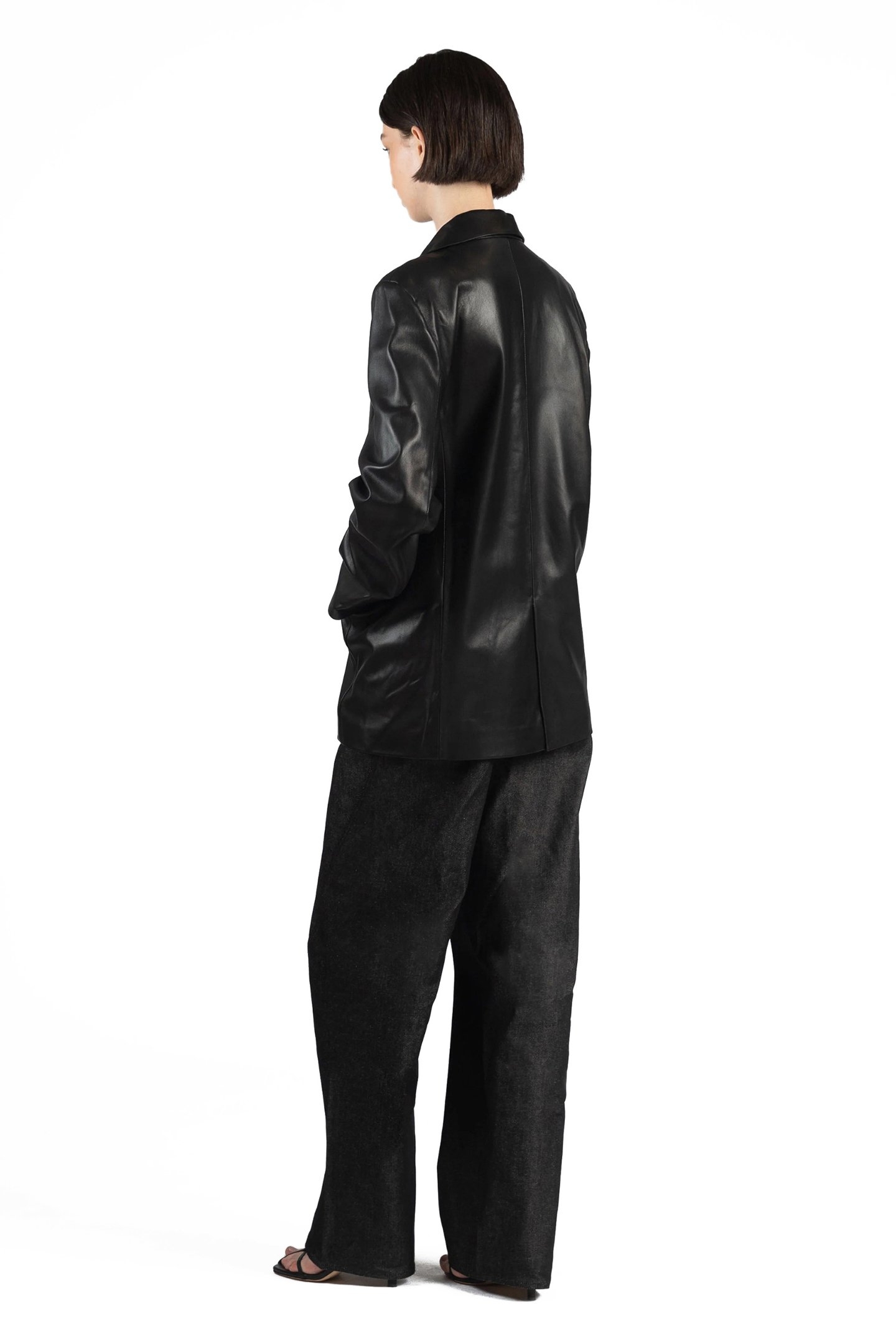 LEATHER SUIT JACKET BLACK 3