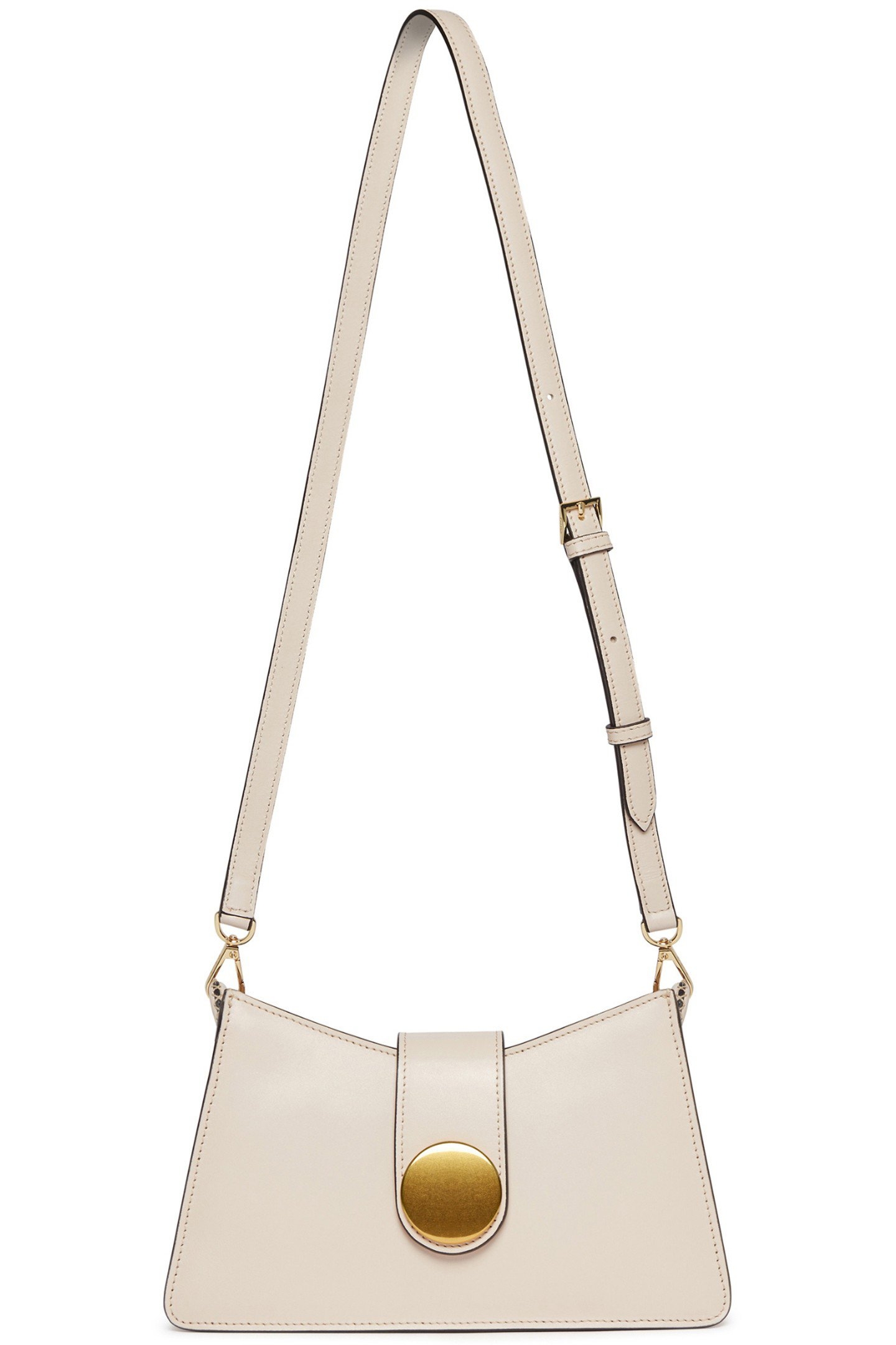 BUCKLE SHOULDER BAG LEATHER BEIGE 2