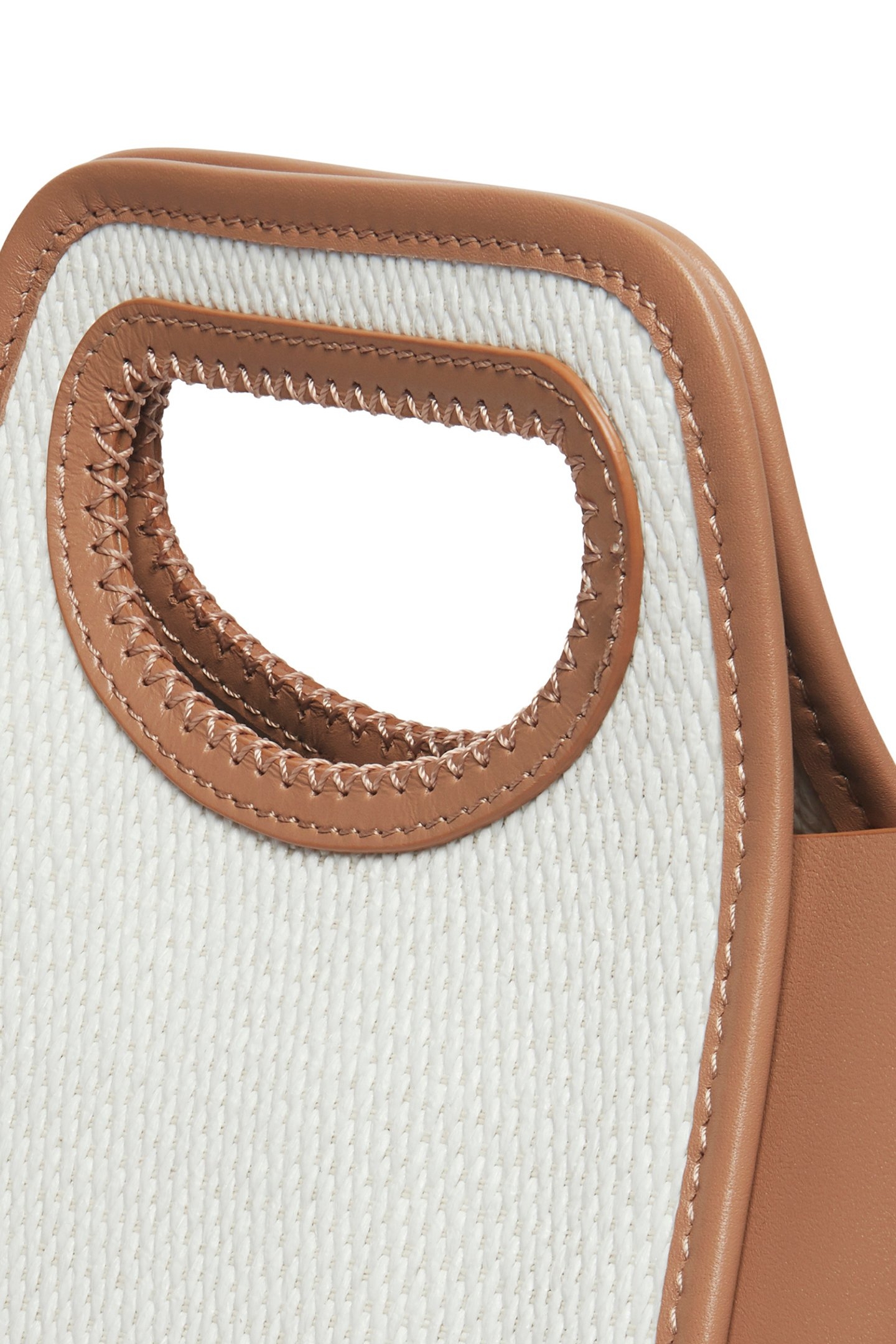 CUPIDON SMALL RAFFIA WHITE/CAMEL 3