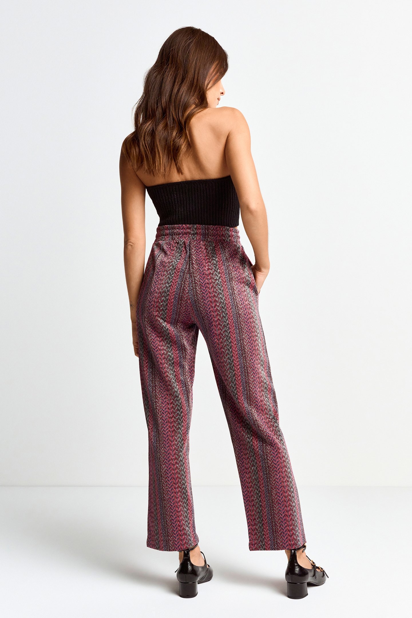 JACQUARD SUIT PANTS RUBY RED 3
