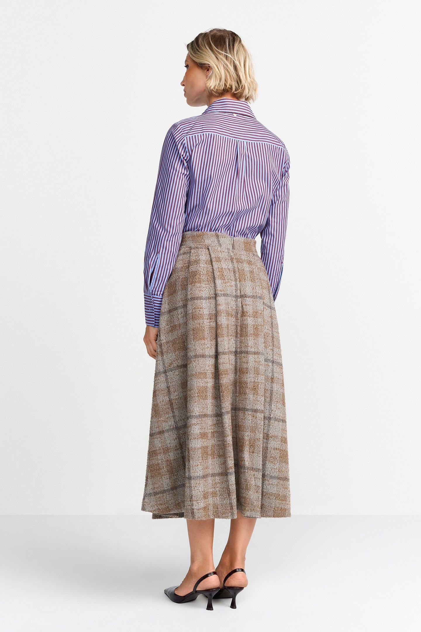 MIDI JACQUARD SKIRT CARAMEL SPICE 3