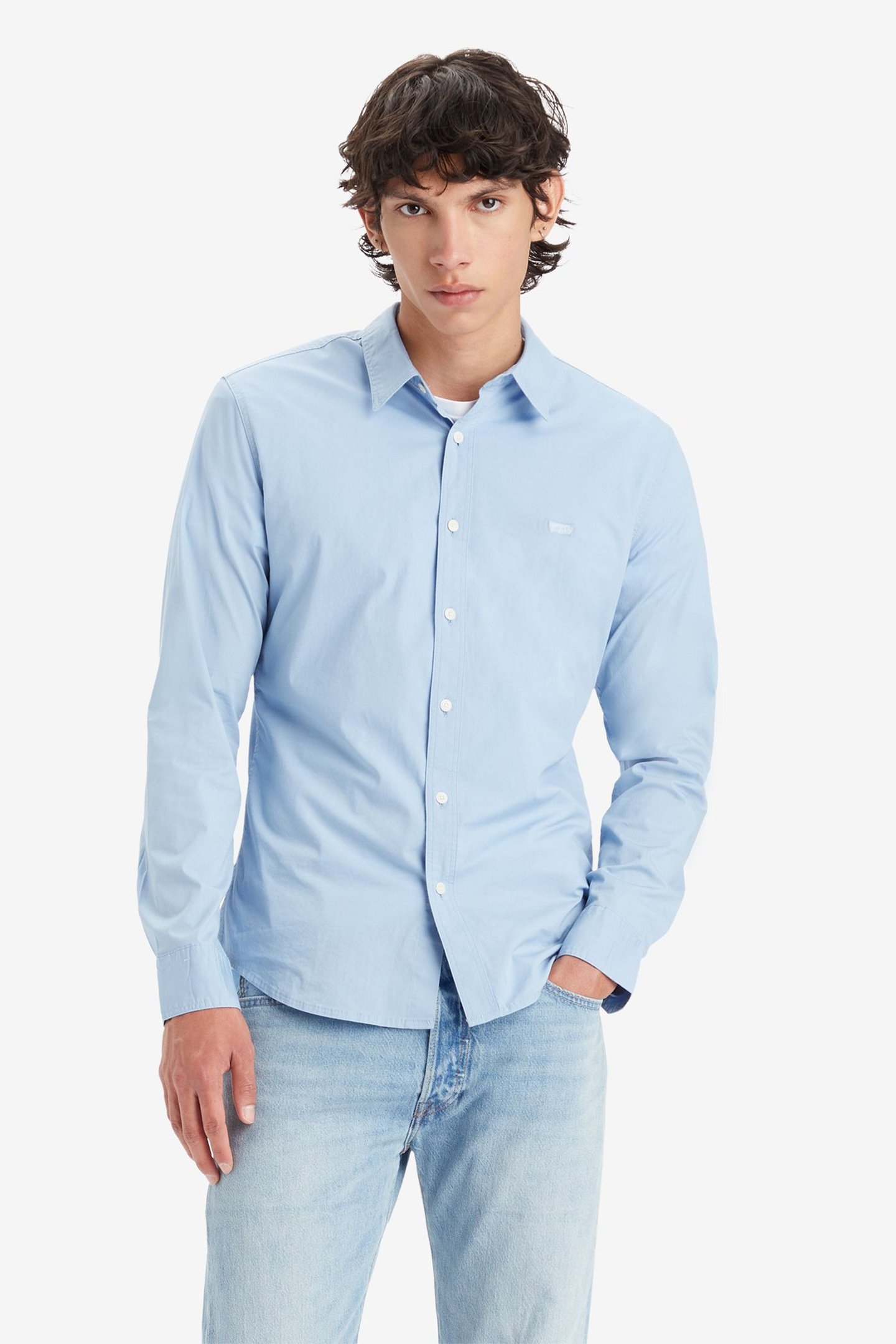 BATTERY HOUSEMARK SLIM FIT SHIRT BLUE 1