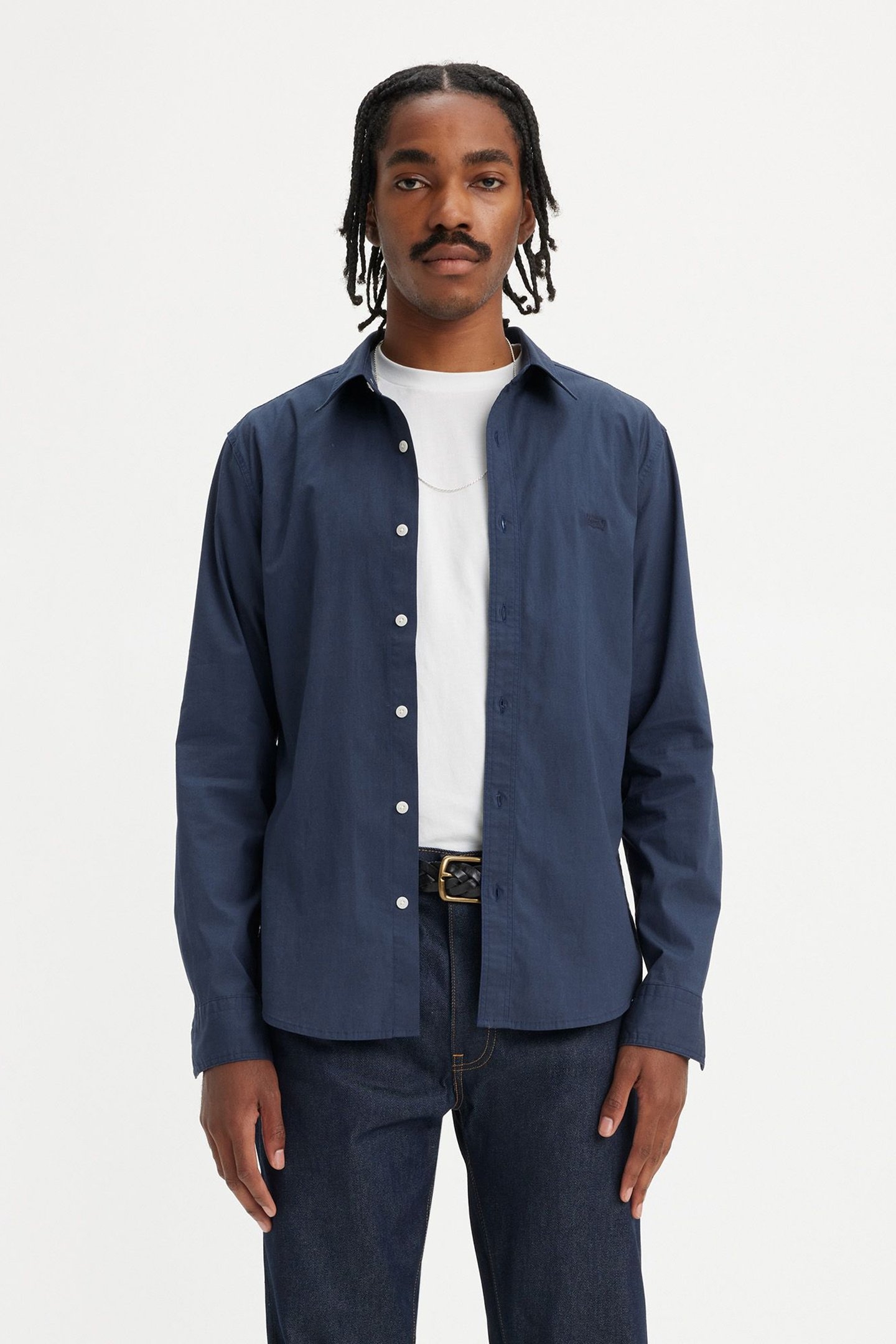 BATTERY HOUSEMARK SLIM FIT SHIRT BLUE 1