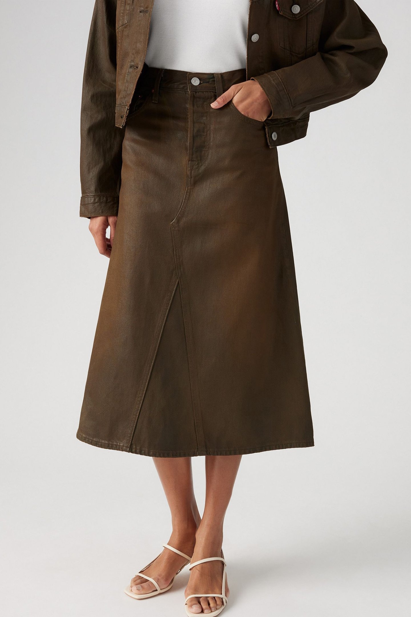 PAY DAY SKIRT BROWN 1