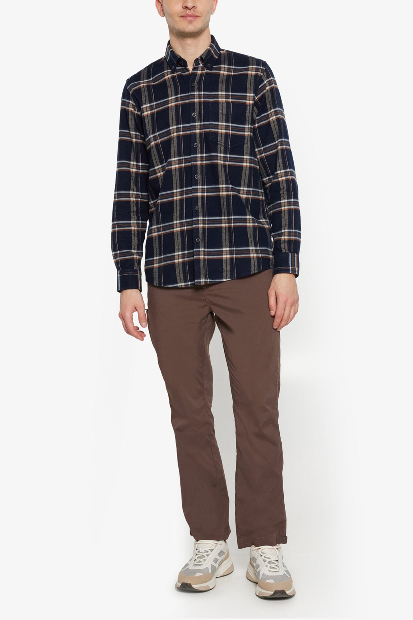 SONNYSI FLANNEL CHECK L/S SHIRTS DEEP MARINE 3