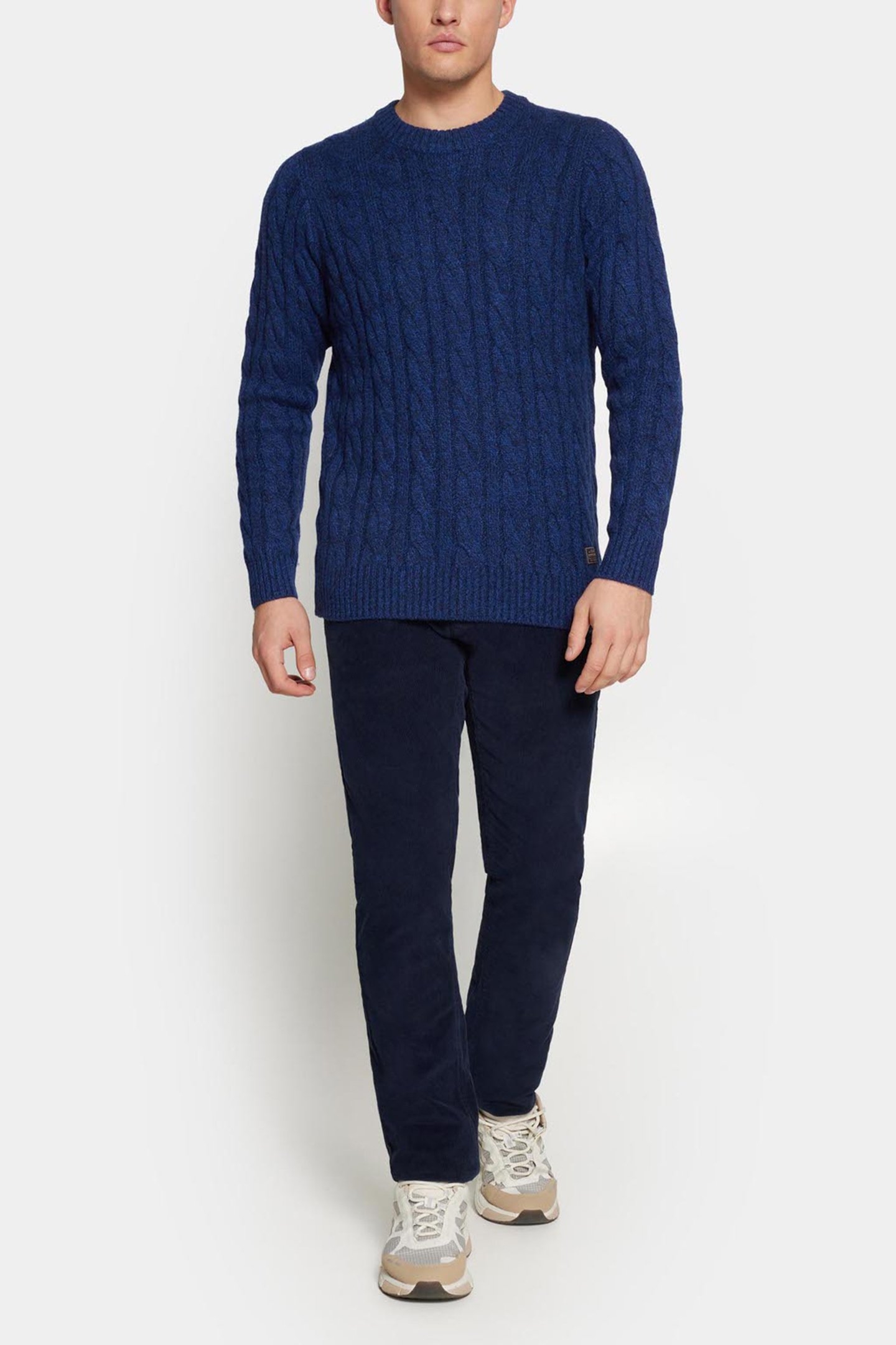 AMINSI CABLE KNIT MID BLUE MELANGE 3