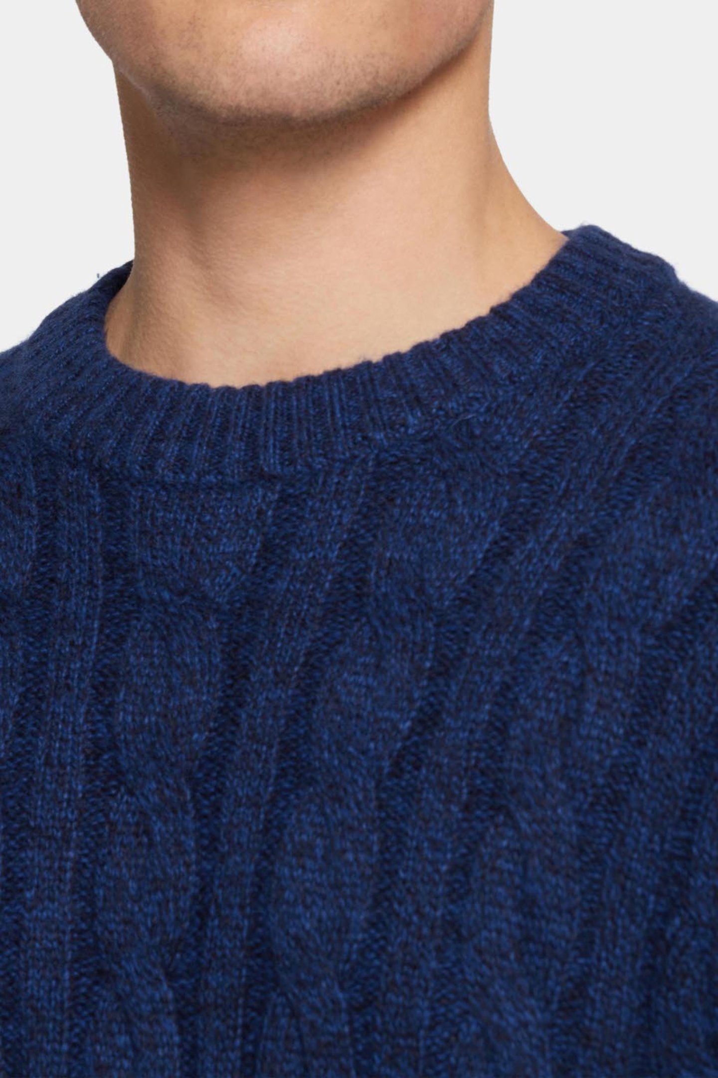 AMINSI CABLE KNIT MID BLUE MELANGE 6
