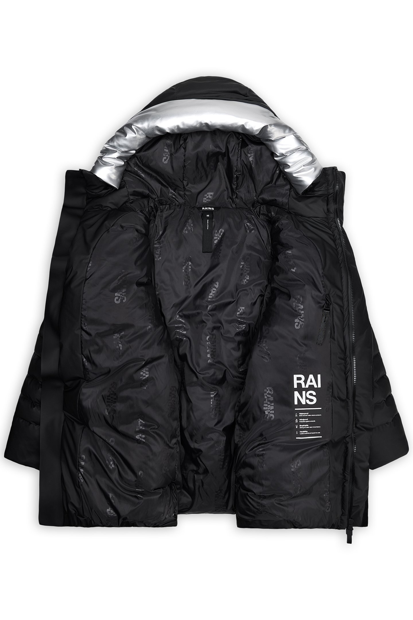 UNISEX ALTA VISION LONG PUFFER JACKET W3T5 BLACK 2