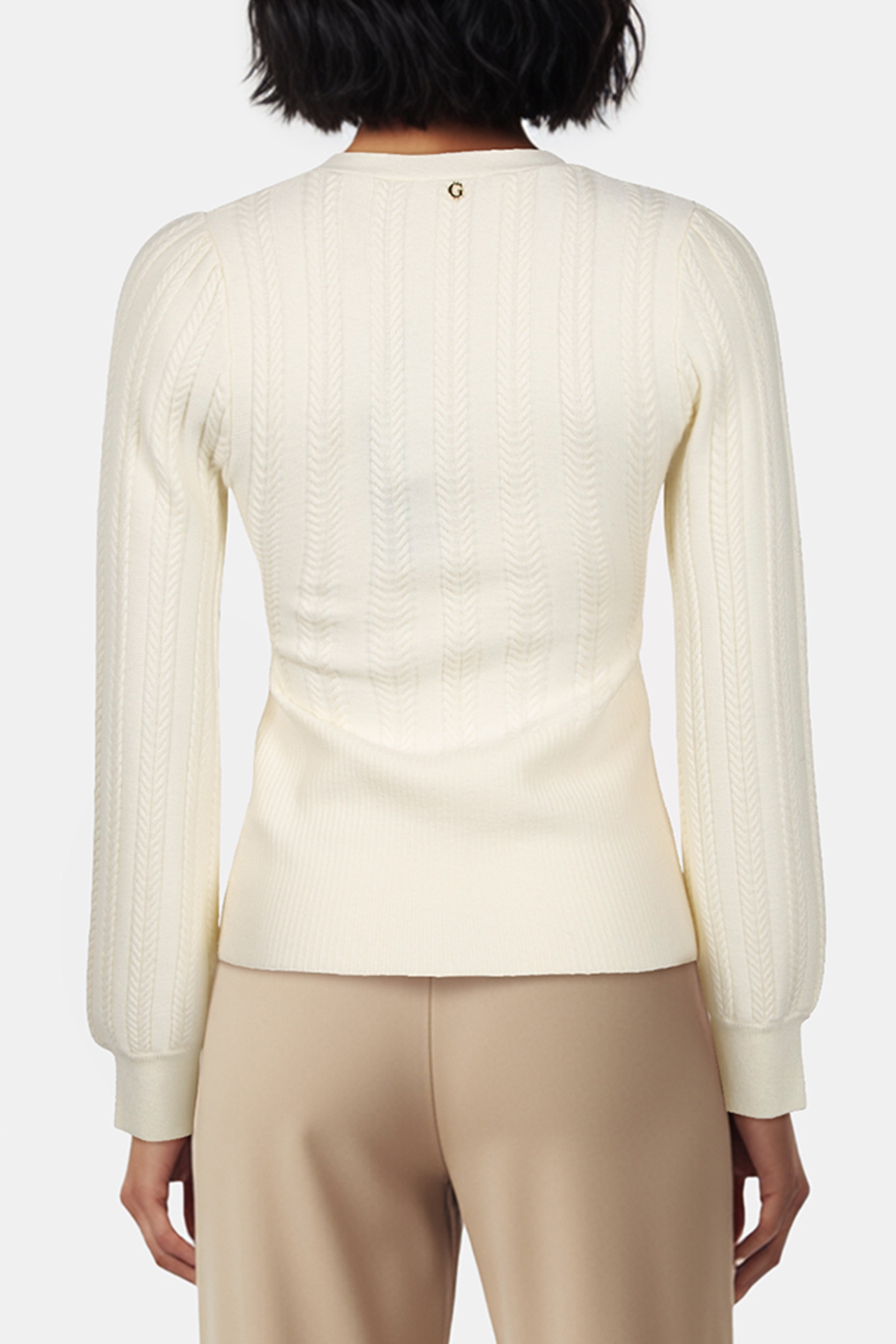 LIVIA LS VN CARDI SW CREAM WHITE 2