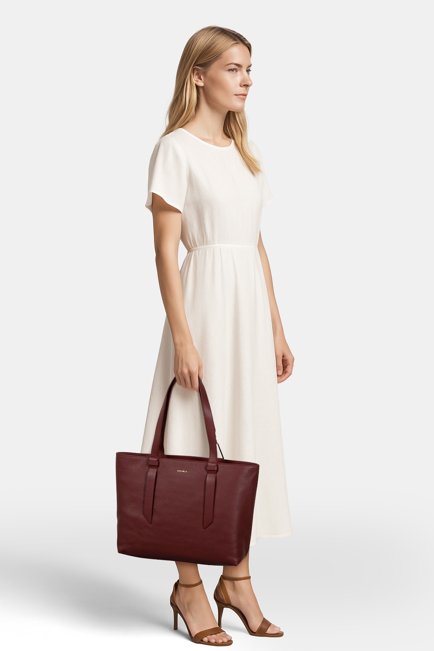 GRAINED LEATHER TOTE BAG 1