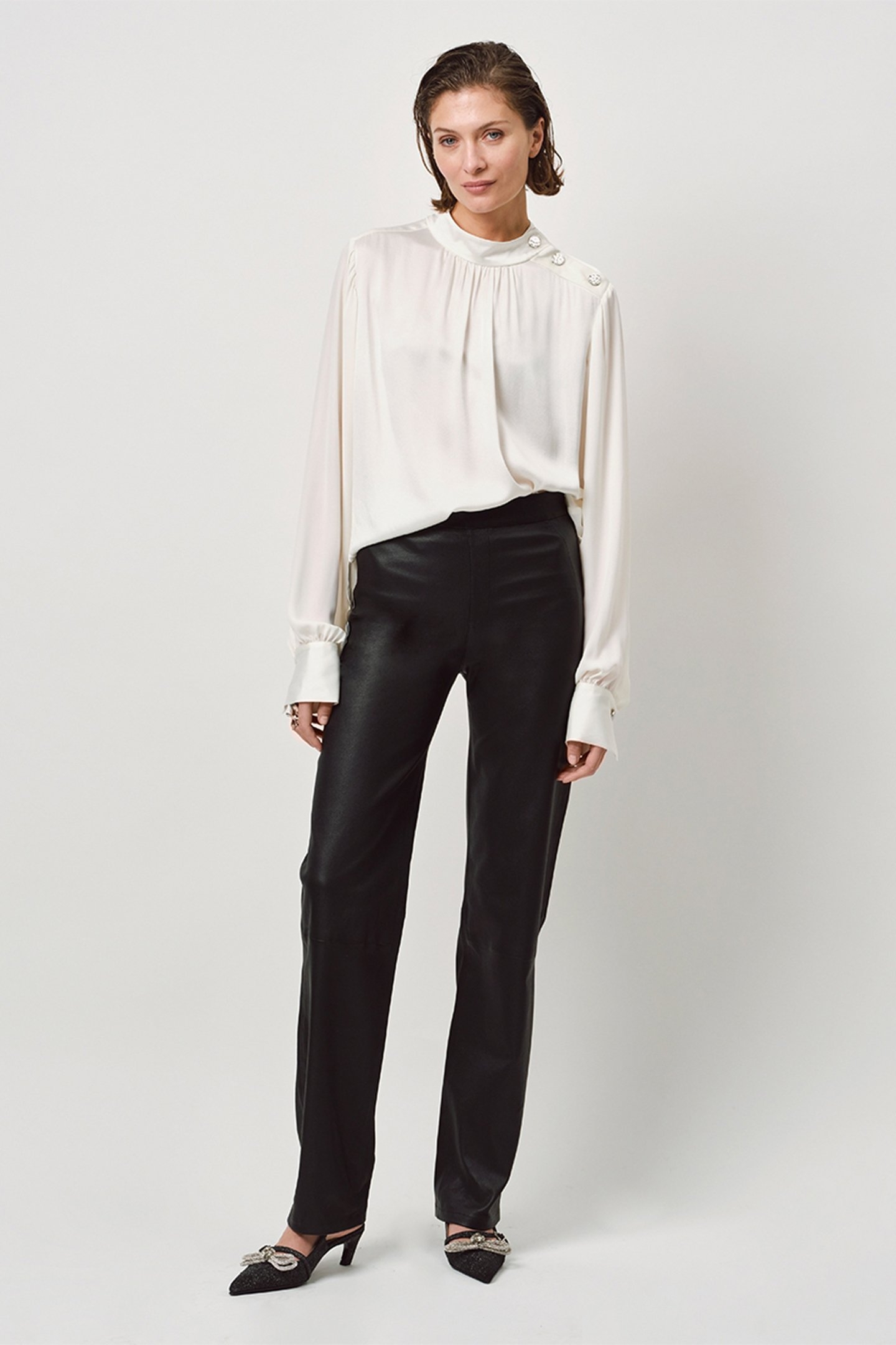 ALTHEA SILK TOP ECRU 2