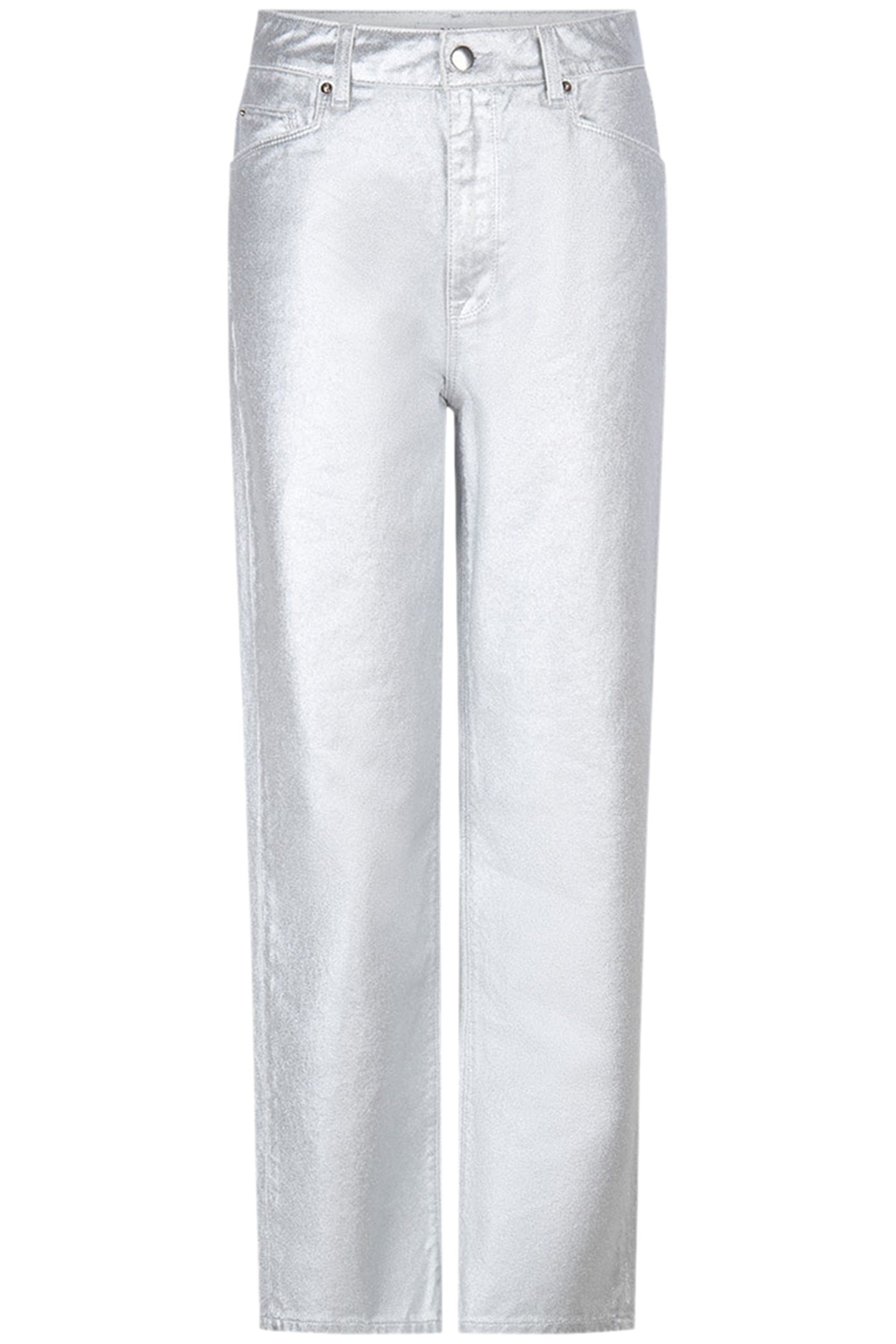 AXELLE STRAIGHT METALLIC JEANS SILVER 3