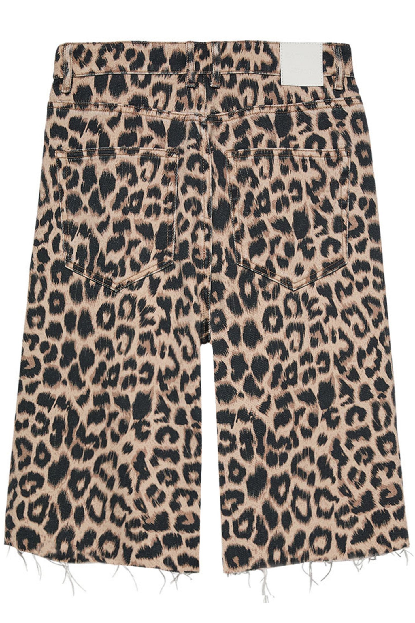LOOSE FIT LEOPARD JORTS GREY MORN 5