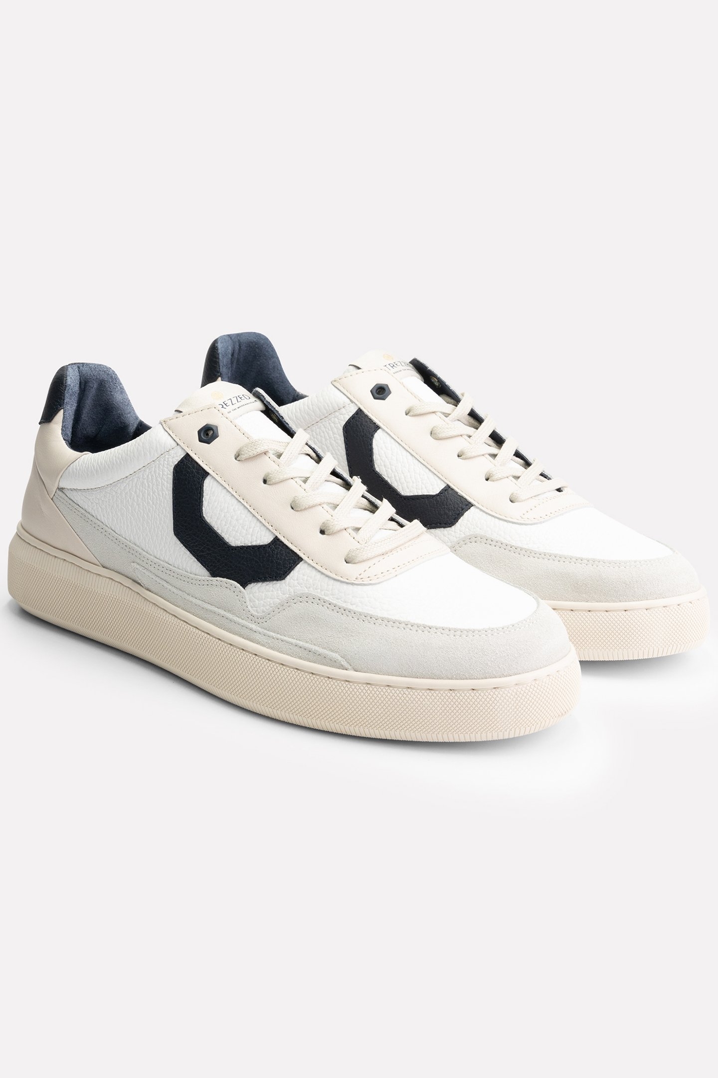 BASIC SNEAKER LEATHER MIX OFFWHITE 1