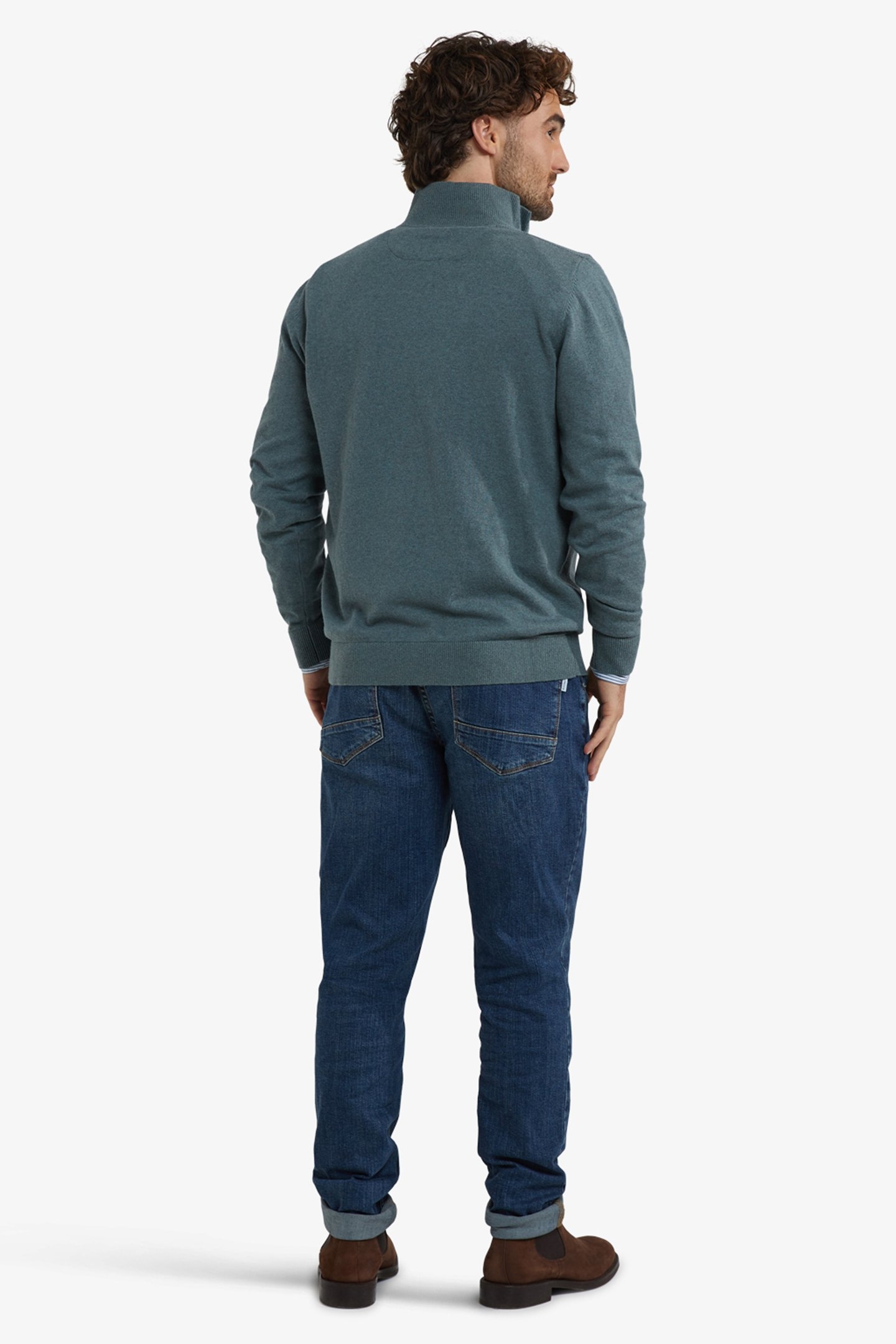 ZIP MOCK SWEATER WINTER SAGE 3