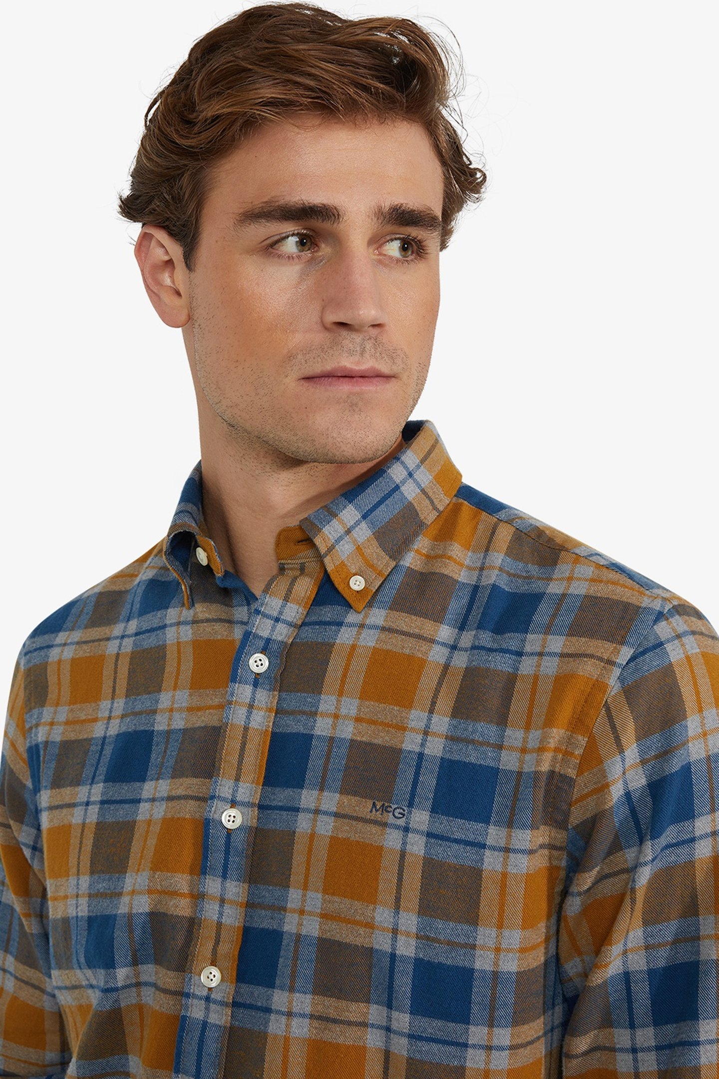 FLANNEL CHECK SHIRT CAMEL 4