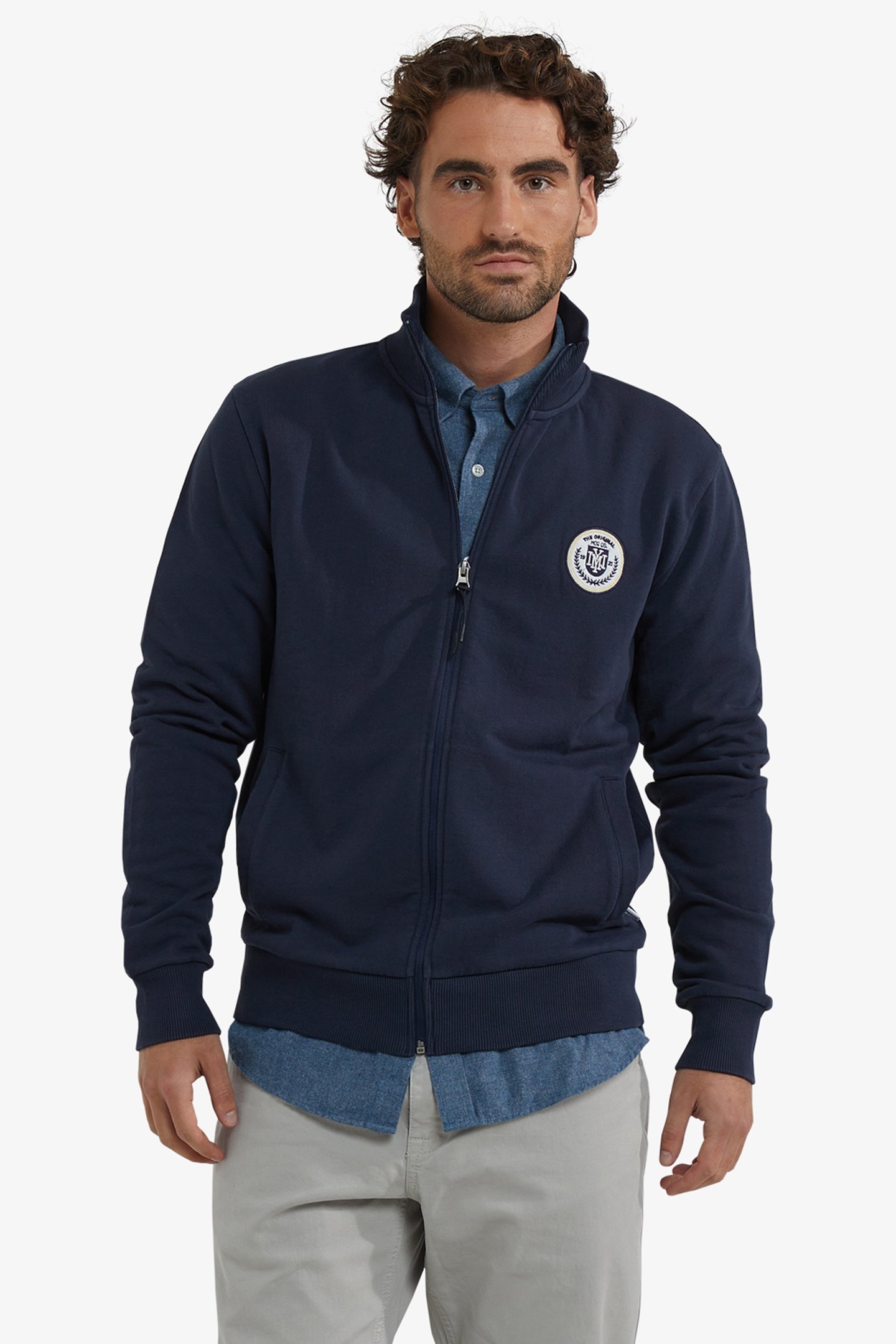 ZIP THRU SWEATSHIRT NAVY 1