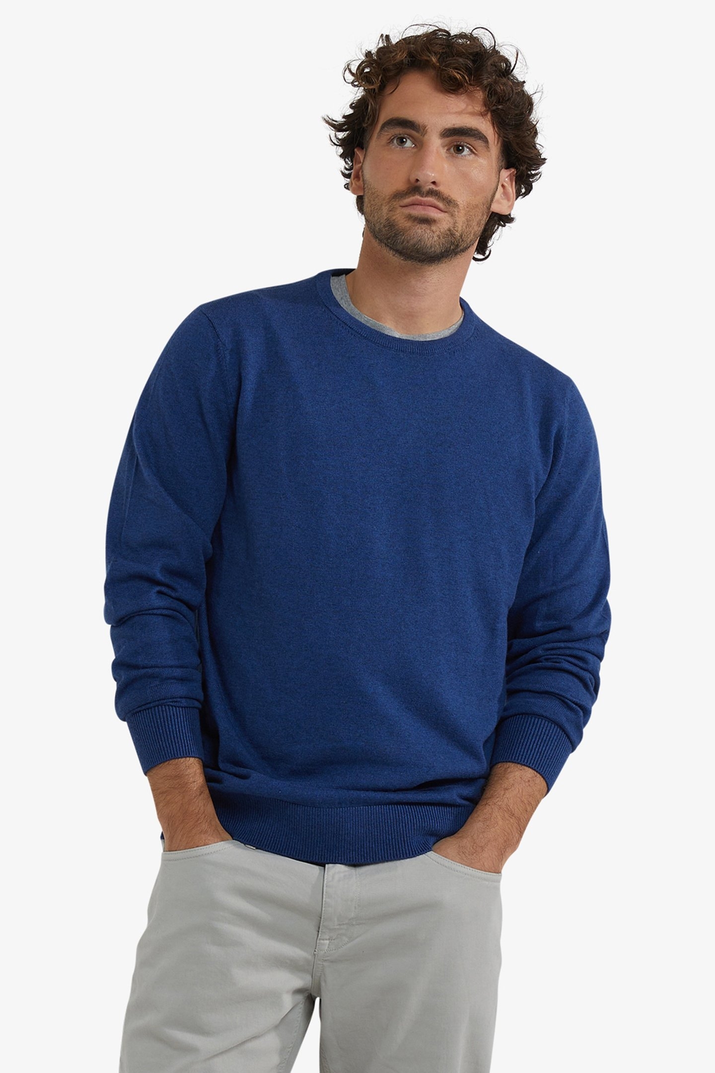C-NECK SWEATER PATRIOT BLUE 1