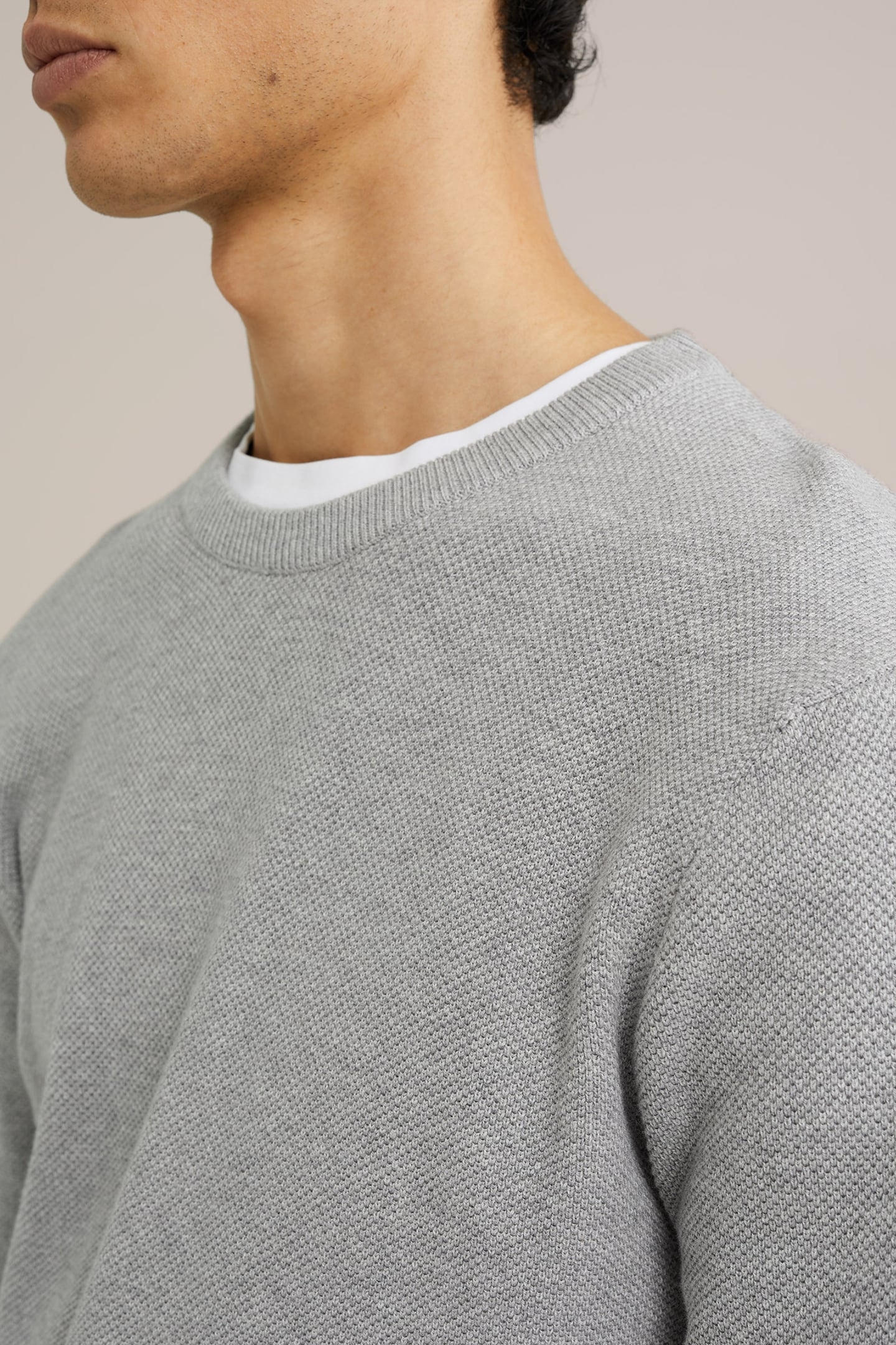 PULLOVER BLENDED LIGHT GREY 5
