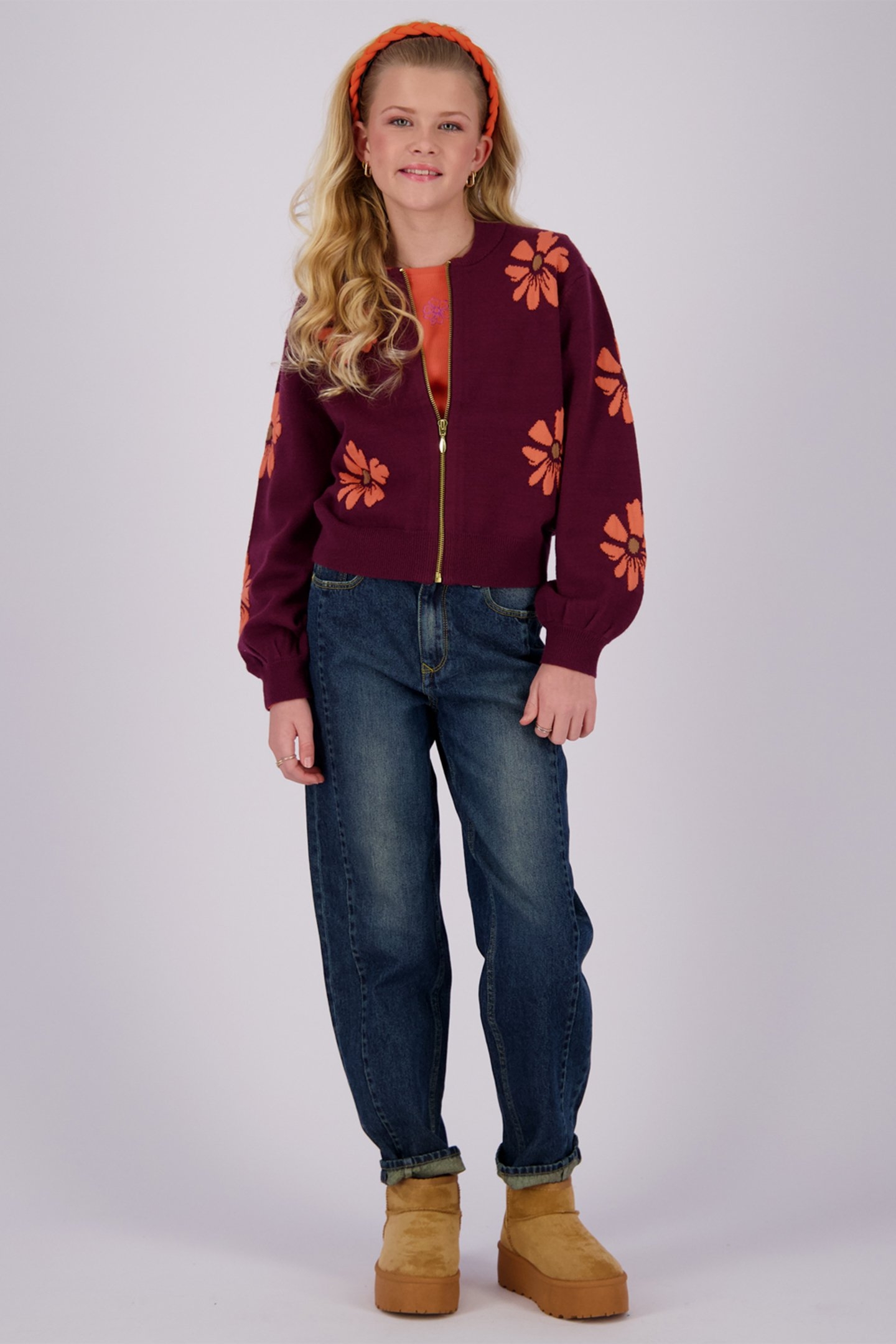 GIRLS MANIEK VEST RED WINE 1