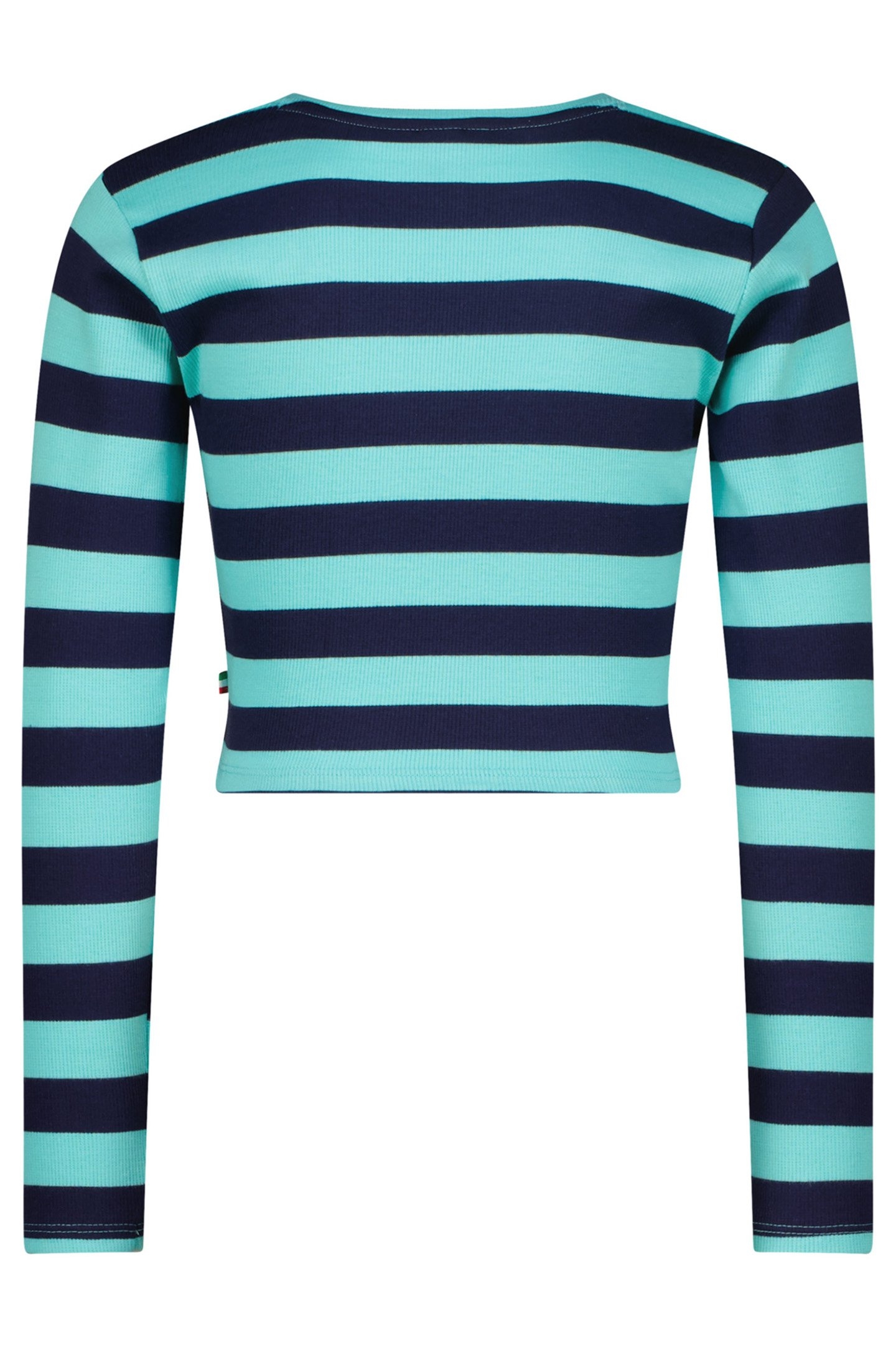 GIRLS G-BASIC-CROP RIB STRIPE T-SHIRT ARTIC BLUE 2